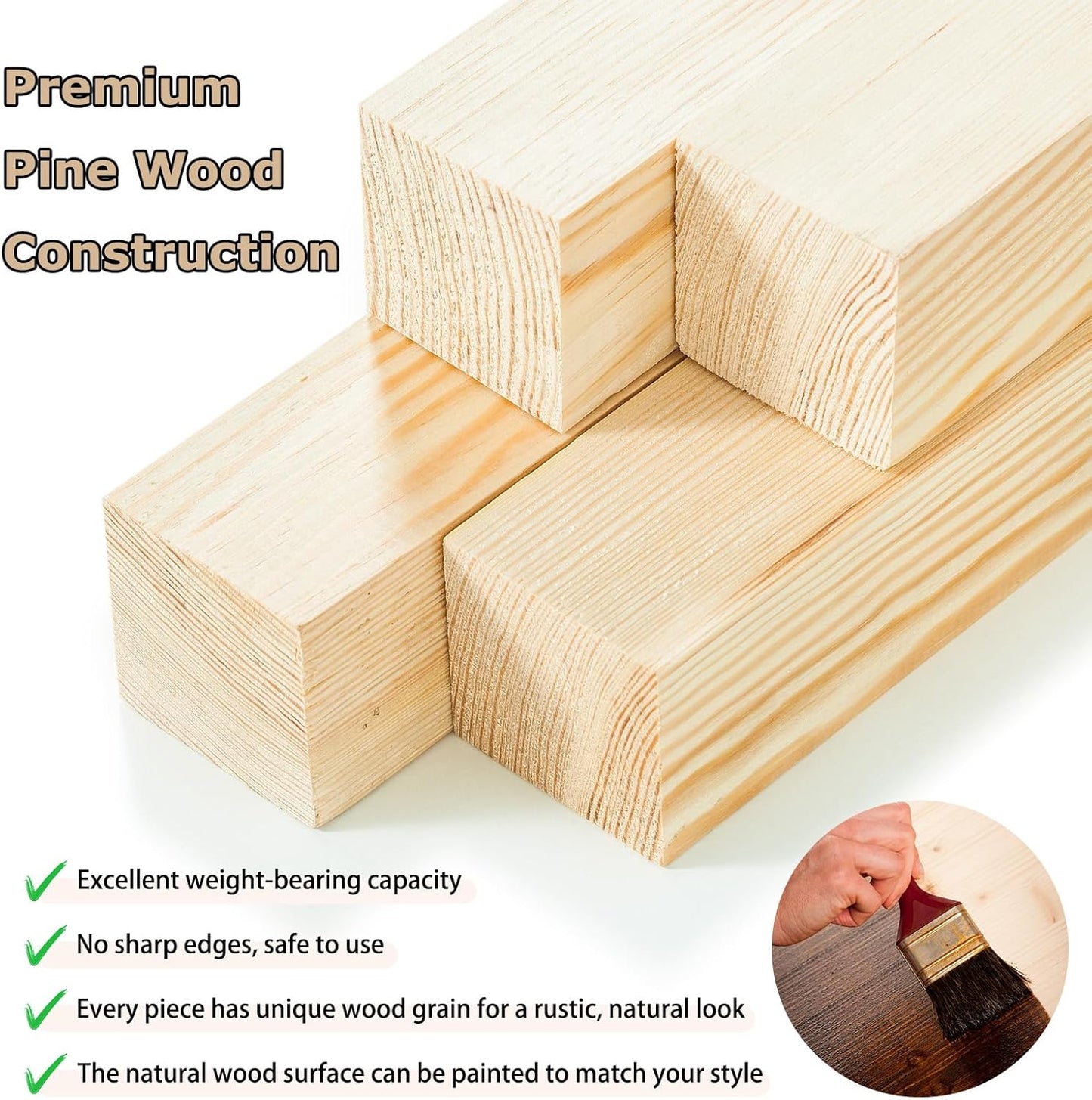 Behind The Door Bookshelf – Space-Saving, Wall-Mounted Wooden Storage Solution for Kids, Bedroom, Living Room & Nursery – Easy Installation, Natural Pine Wood Finish