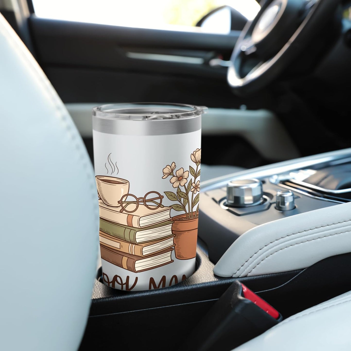 Book Mama Coffee Reading Library Literacy Mother Lover Stainless Steel Insulated Tumbler
