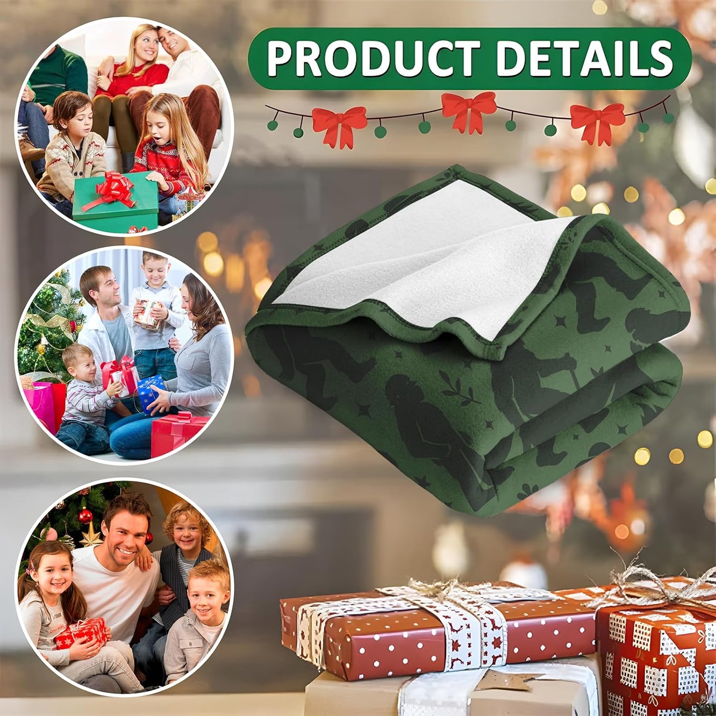 Bigfoot Sasquatch Throw Blanket - Funny Gift for Men Women Kids, Unique Cryptid Cabin Decor, Cozy Couch and Bed Throw, Birthday Christmas Fathers Day Camping Gift, 50'' x 60''