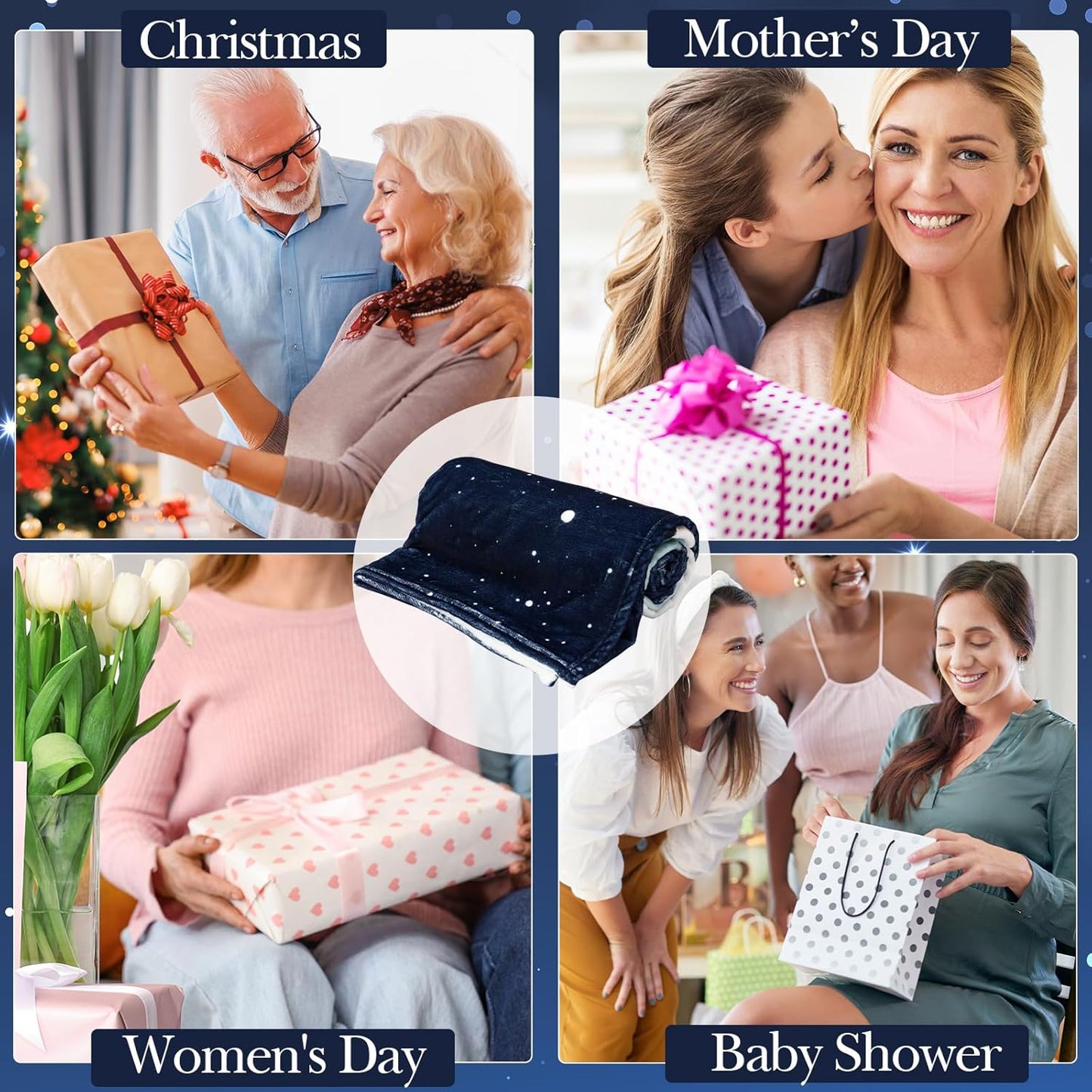 Tudomro Mom is Charging Blanket 1 Pack Funny Valentines Birthday Gifts for Mom 50"x 60" Funny Moms Blanket with Cute Panda Design Mothers Day Pregnancy Gift for Expecting Mama