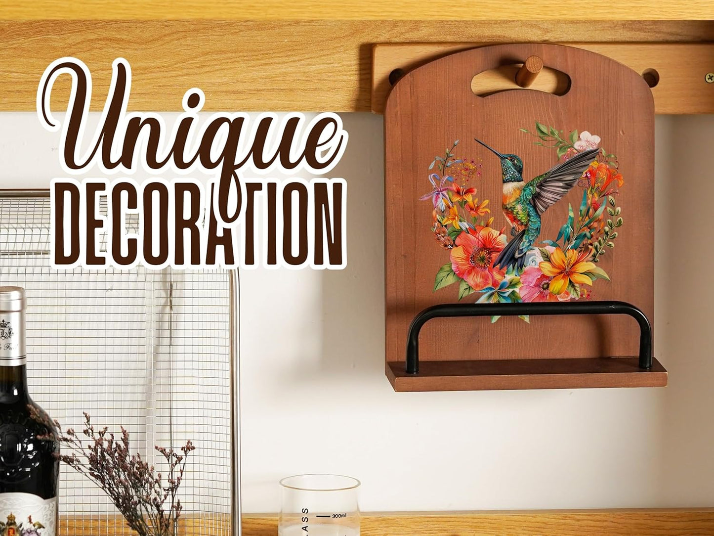 INNObeta Cookbook Stand for Kitchen Counter, Adjustable Tablet Recipe Book Holder, Perfect Gifts for Women, Mom, Grandma on Birthday, Unique Kitchen Decor, Hummingbird