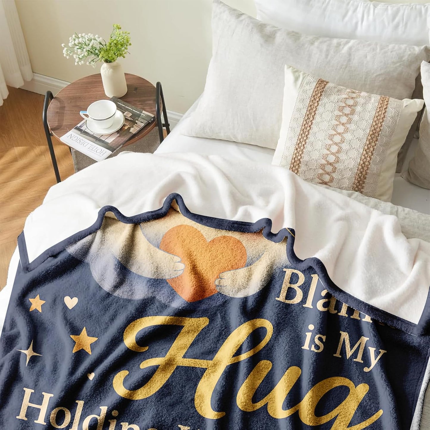 Hug Blanket Gift - This Blanket is My Hug Day & Night, Get Well Gifts and Thinking of You, Feel Better Recovery, Long-Distance Support, 50'' x 60'' Throw for Women Men Friends