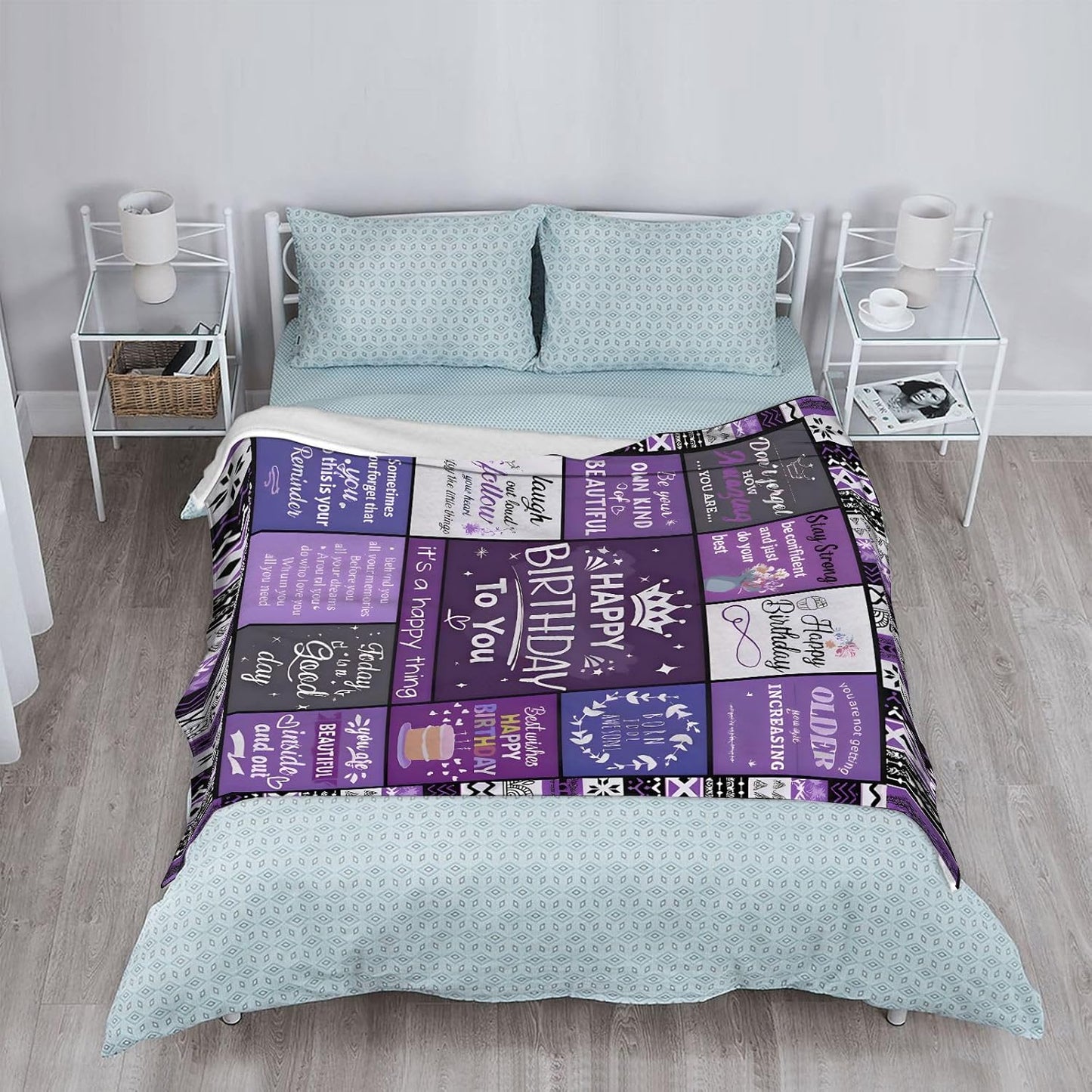Happy Birthdays to You Blanket Funny Soft Throw Cozy Celebration Gift Blanket Birthday Present for Him or Her Party Décor Surprise Holiday