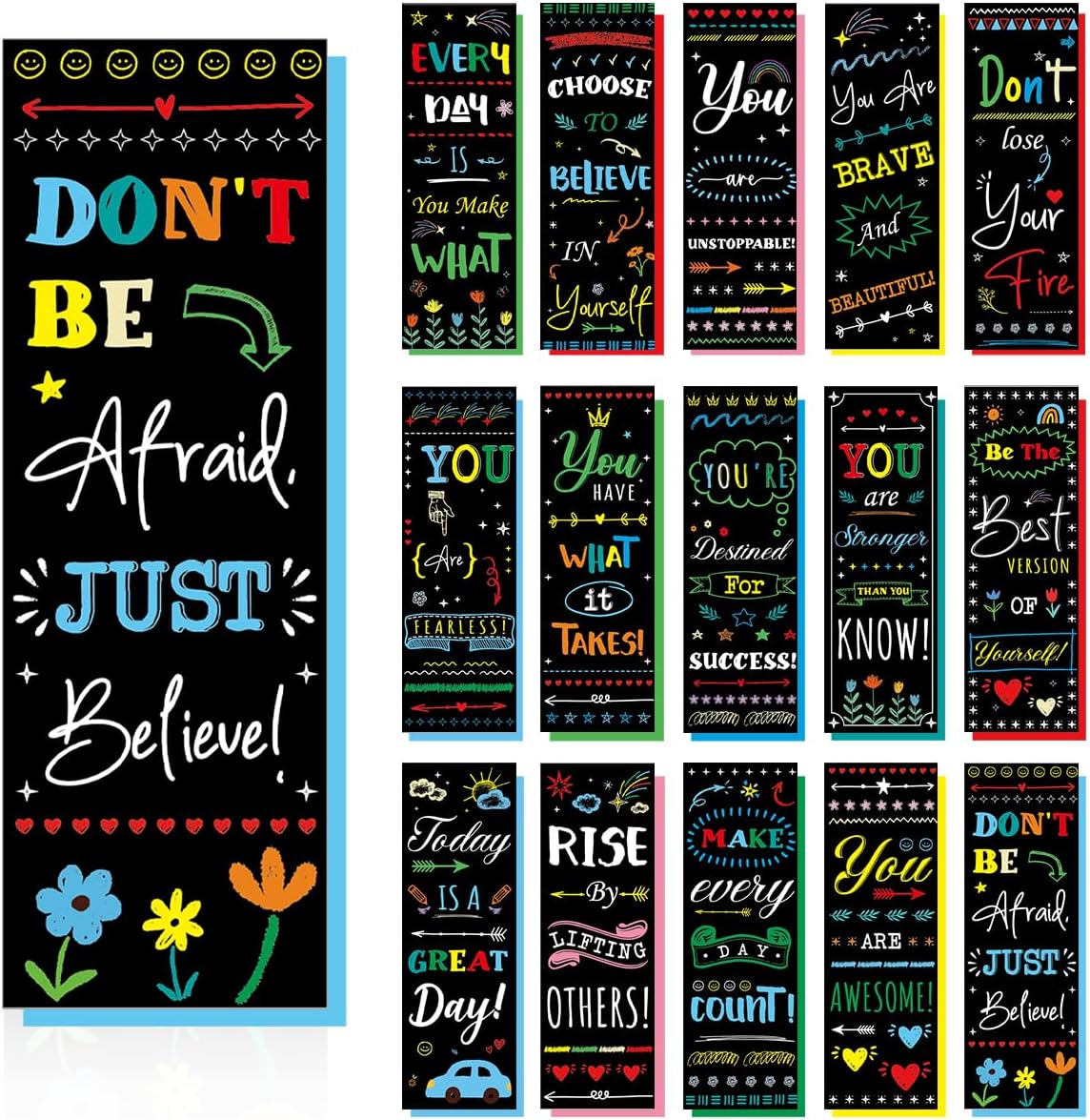Inspirational Bookmarks Bulk Gifts Set – 150 PCS Motivational Paper Bookmarks for Women, Teachers, Students, Positive Book Marks for Reading Rewards, Back to School Supplies, Birthday Gift