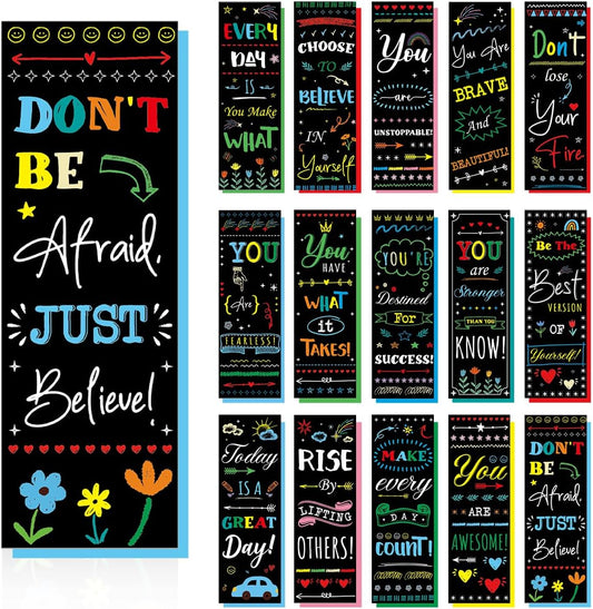 Inspirational Bookmarks Bulk Gifts Set – 150 PCS Motivational Paper Bookmarks for Women, Teachers, Students, Positive Book Marks for Reading Rewards, Back to School Supplies, Birthday Gift
