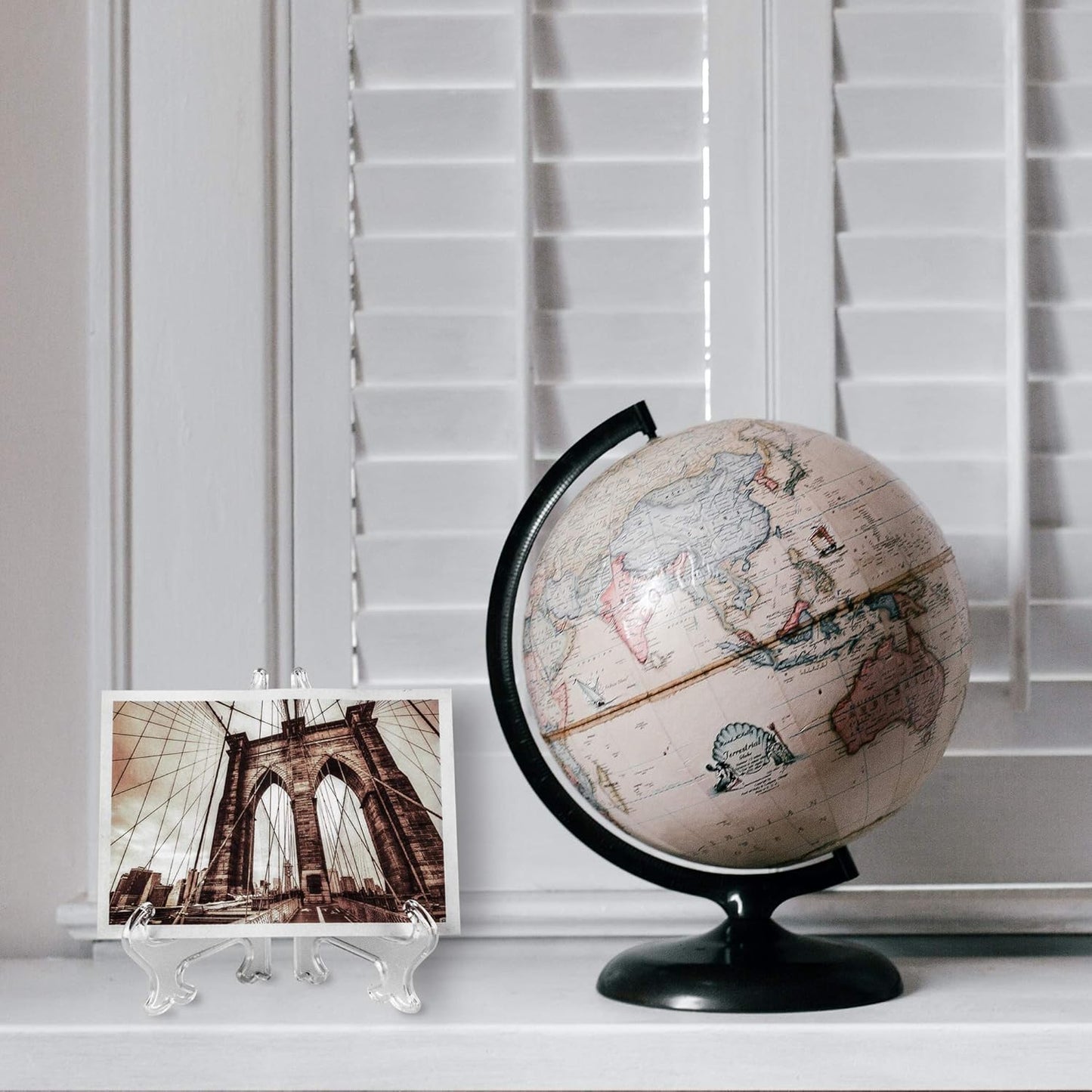 Super Z Outlet 5" Clear Plastic Easels or Stand/Plate Holders to Display Pictures or Other Items at Weddings, Home Decoration, Birthdays, Tables (24)
