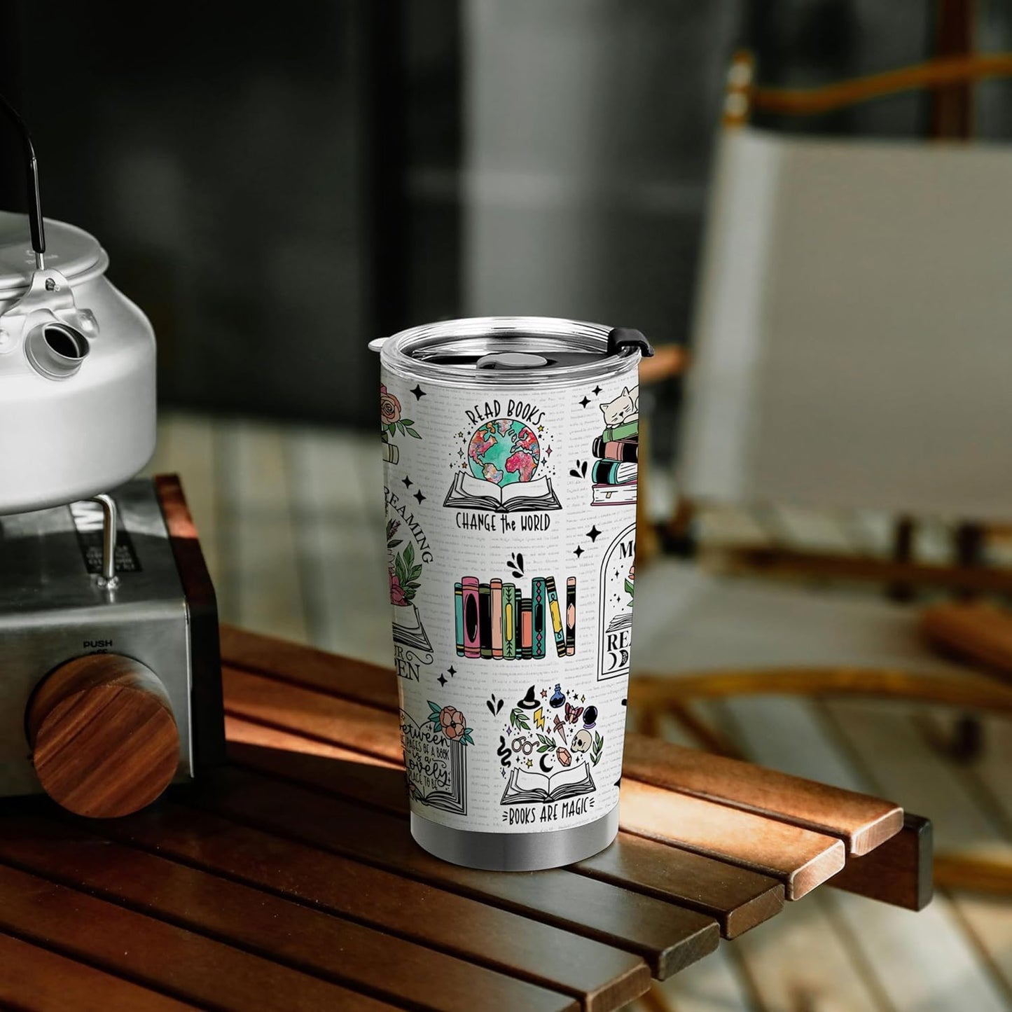 Book Lover Gifts for Women - Reading Tumbler Bookaholic Tumbler Gift for Her - Gift for Book worm - Tumbler for Book Nerd - Travel Tumbler 20oz