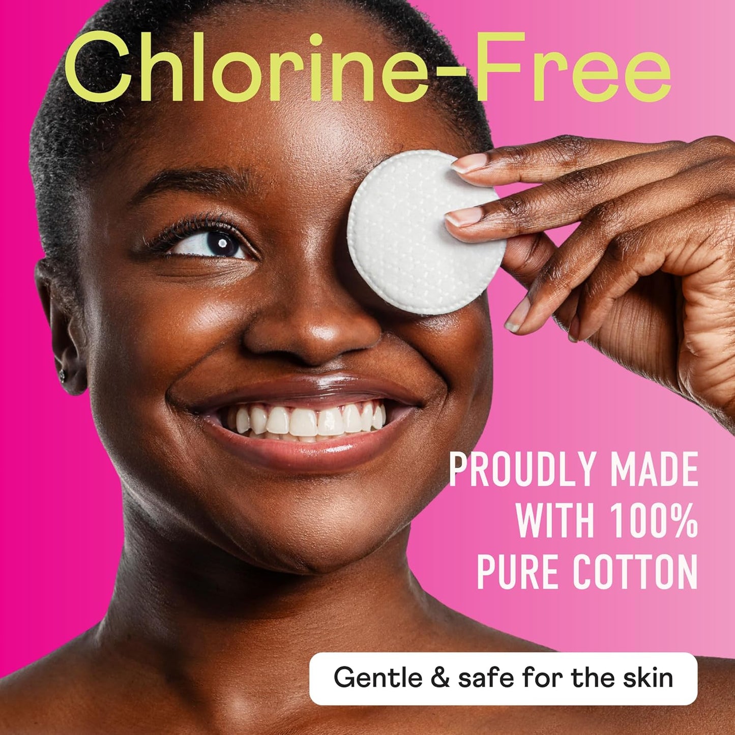 Swisspers Premium Cotton Rounds, Dual Sided Pads - 100 Pads (Pack of 3) - 100% Pure Chlorine-Free Cotton, Hypoallergenic & Dermotologist Tested - Cotton Pads for Makeup & Nail Polish Removal