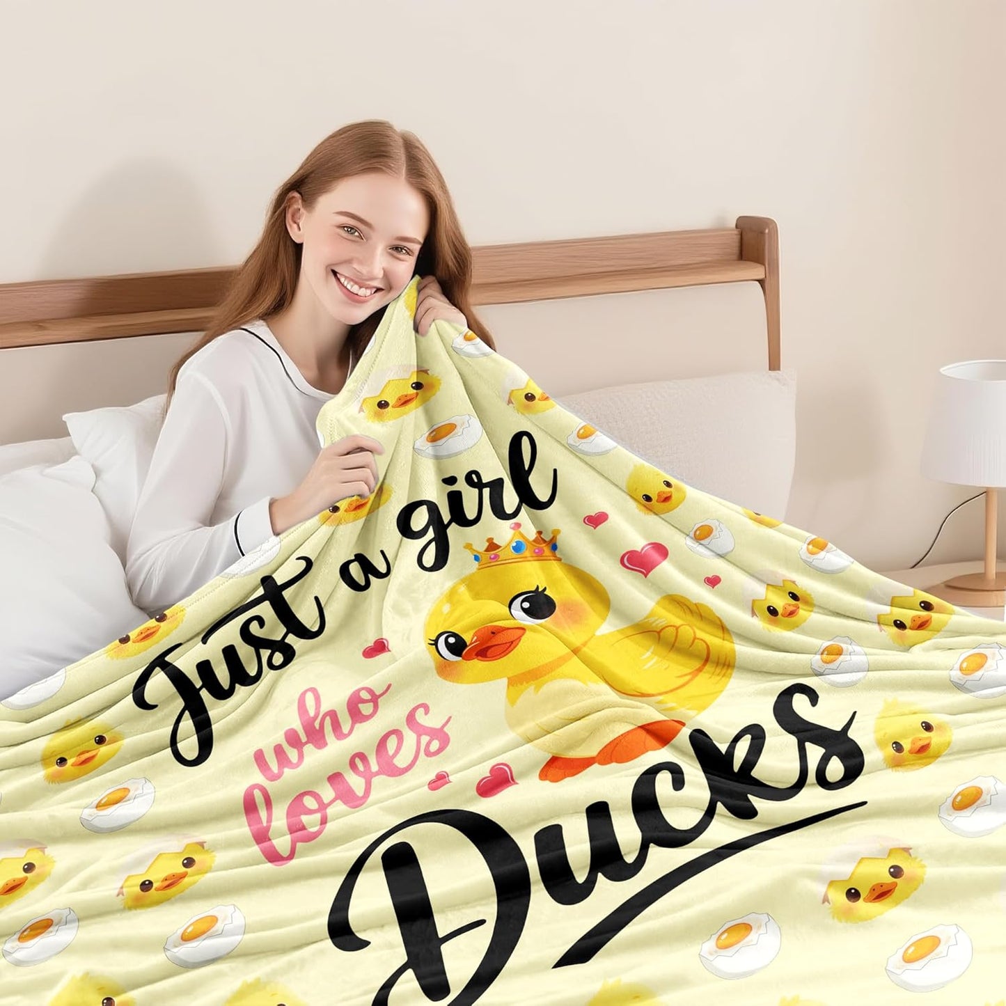 Duck Blanket Gifts for Duck Lovers Soft Flannel Ducks Throw Blanket Room Decor Merch Stuff for Girl Women 60"X50"