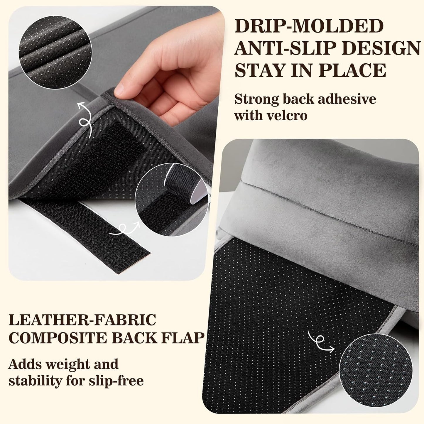 Recliner Headrest Pillow, Adjustable Neck & Head Support Pillow, Soft Velvet Non-Slip Headrest for Recliner, Couch, Chair, Sofa
