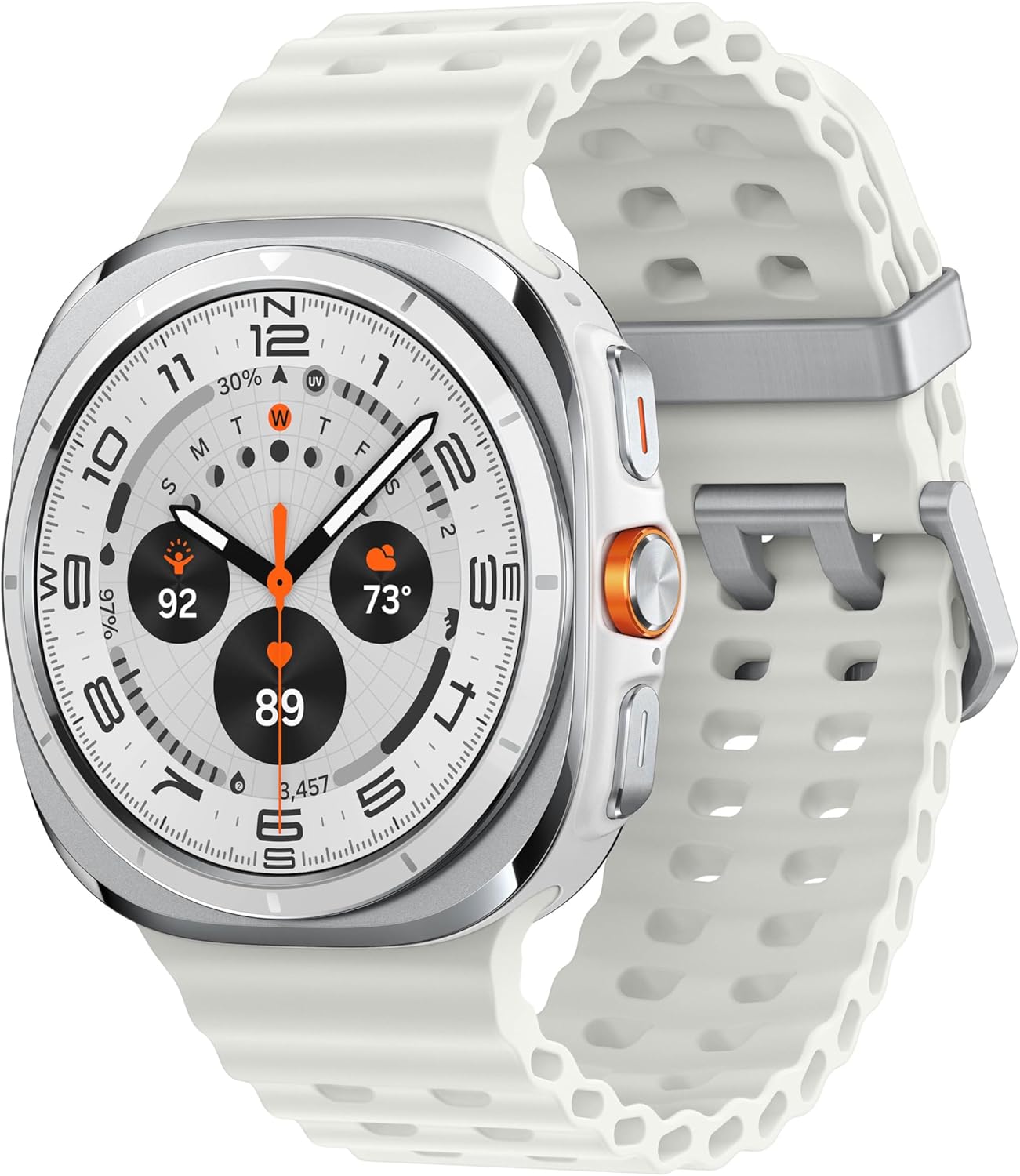 Samsung Galaxy Watch Ultra (2025) 47mm LTE Smartwatch, Titanium Casing, Advanced Sleep Coaching, Running Coach, Energy Score, Heart Rate Tracking, GPS, Titanium White [US Version, 2 Yr Warranty]