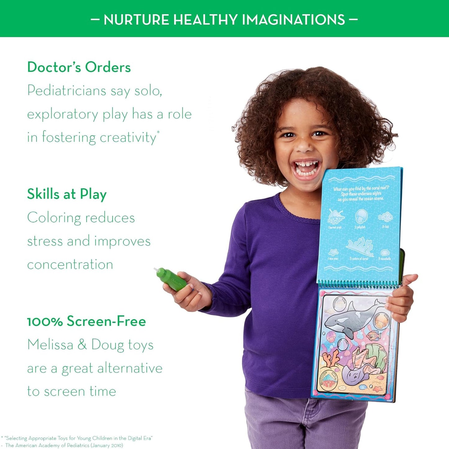 Melissa & Doug On the Go Water Wow! Mess Free Coloring Book, Reusable Water-Reveal Activity Pad, Animals, Travel Toys, Party Favors, For Toddlers & Kids Ages 3+ - FSC Certified