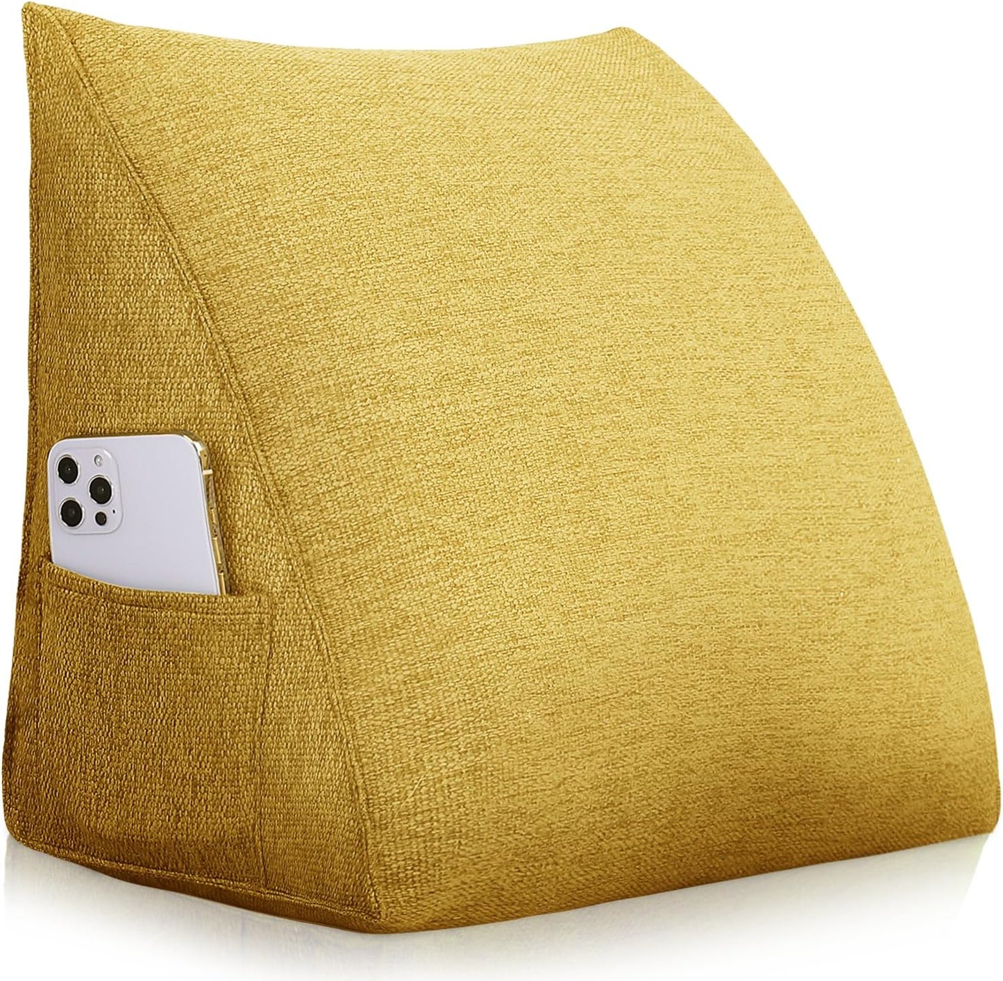 Wedge Pillow Headboard Reading Pillow Triangular Backrest Support Pillow for Sitting in Bed Positioning Support Pillow for Sofa Daybed Removable Cover
