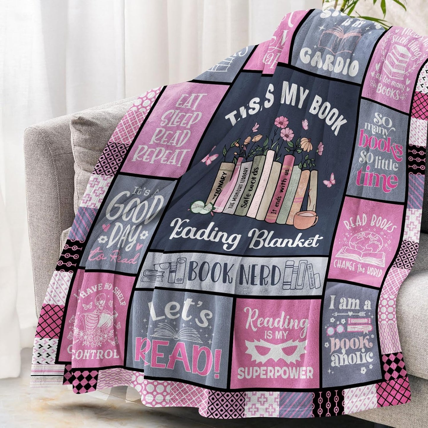 Book Lovers Gifts for Women - Gifts for Book Lovers - Gifts for Readers - Reading Gift for Books Lovers - Bookish Gifts - Books Club Librarian Bookworm Gift Throw Blanket 60"x50"