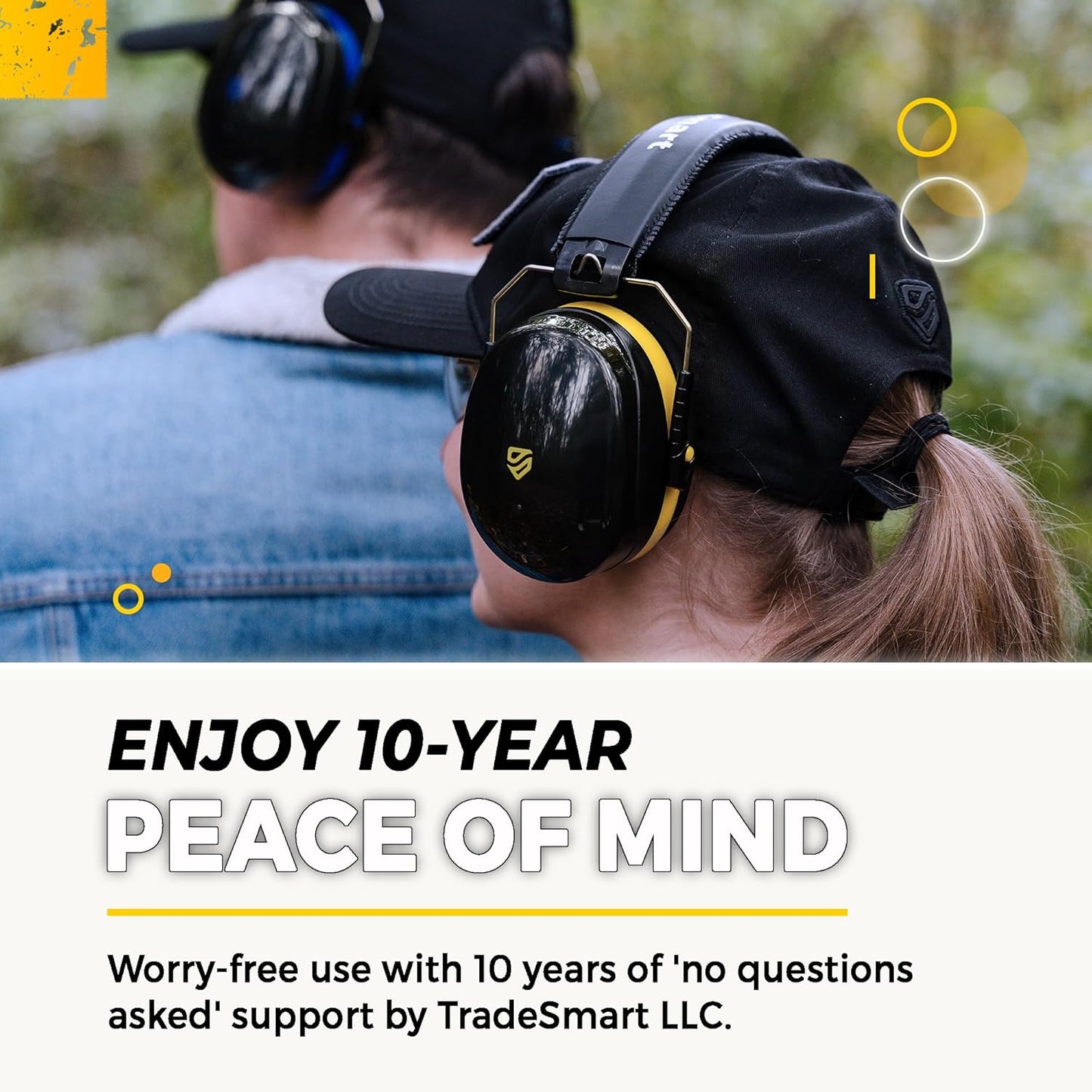 TradeSmart High-Performance Earmuffs for Shooting Range & Shooting Eye Protection Glasses + Firearm Confidence Course