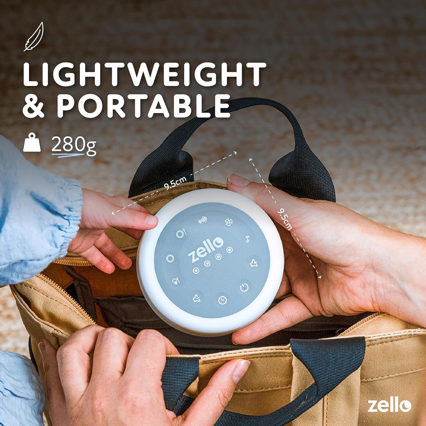 Zello | Original White Noise Machine for Babies & Adults | 30 Sounds | 7 Colour Night Light | Sleep Timer | USB Rechargeable | White Noise Machine Baby | Sleep Aid