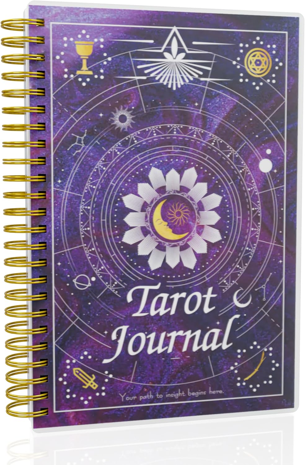Tarot Journal for Card Reading - Daily Tracker and Reflection Planner, Mystic Notebook for Beginners and Experts, Divination and Manifestation Journal, A5 Planner for Tarot Spreads and Interpretations
