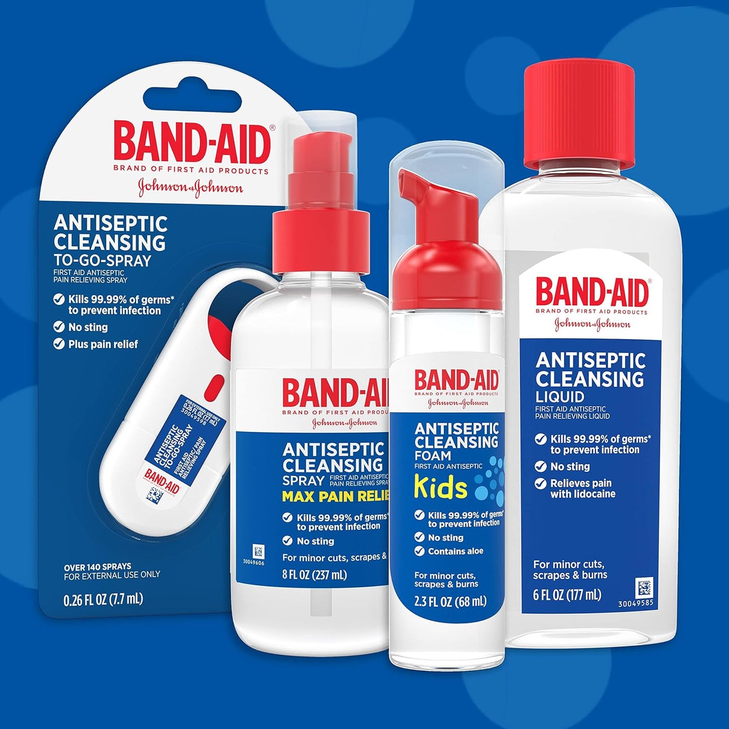 Band-Aid Brand Antiseptic Cleansing Liquid, First Aid Antiseptic Wash Relieves Pain & Kills Germs, with Benzalkonium Cl Wound Antiseptic & Lidocaine HCl Topical Analgesic, 6 fl. oz