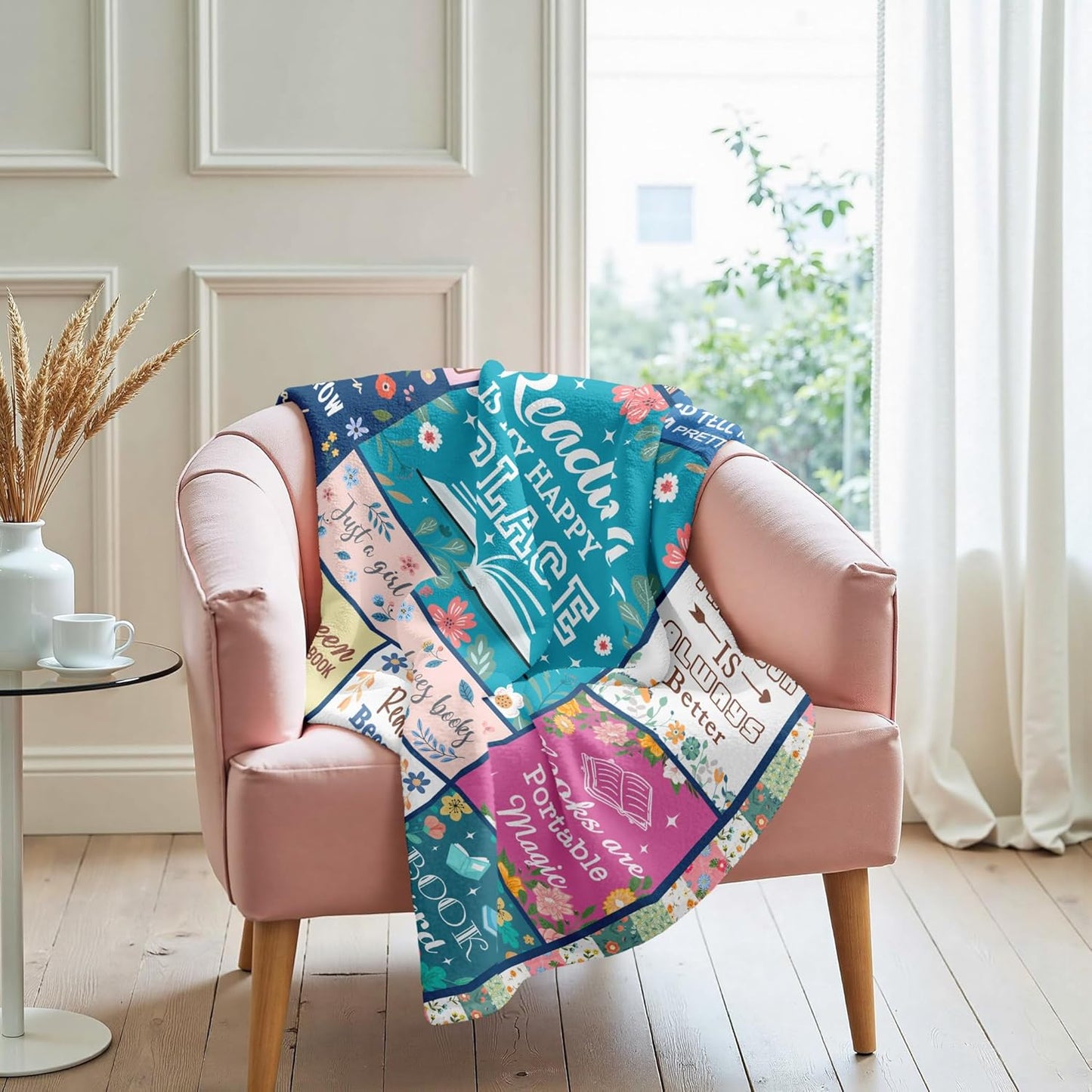 QOJUYO Book Lovers Gifts for Women, Gifts for Book Lovers Women, Bookish/Librarian/Bookworm Gift for Reader, Reading Blanket 60"x50"