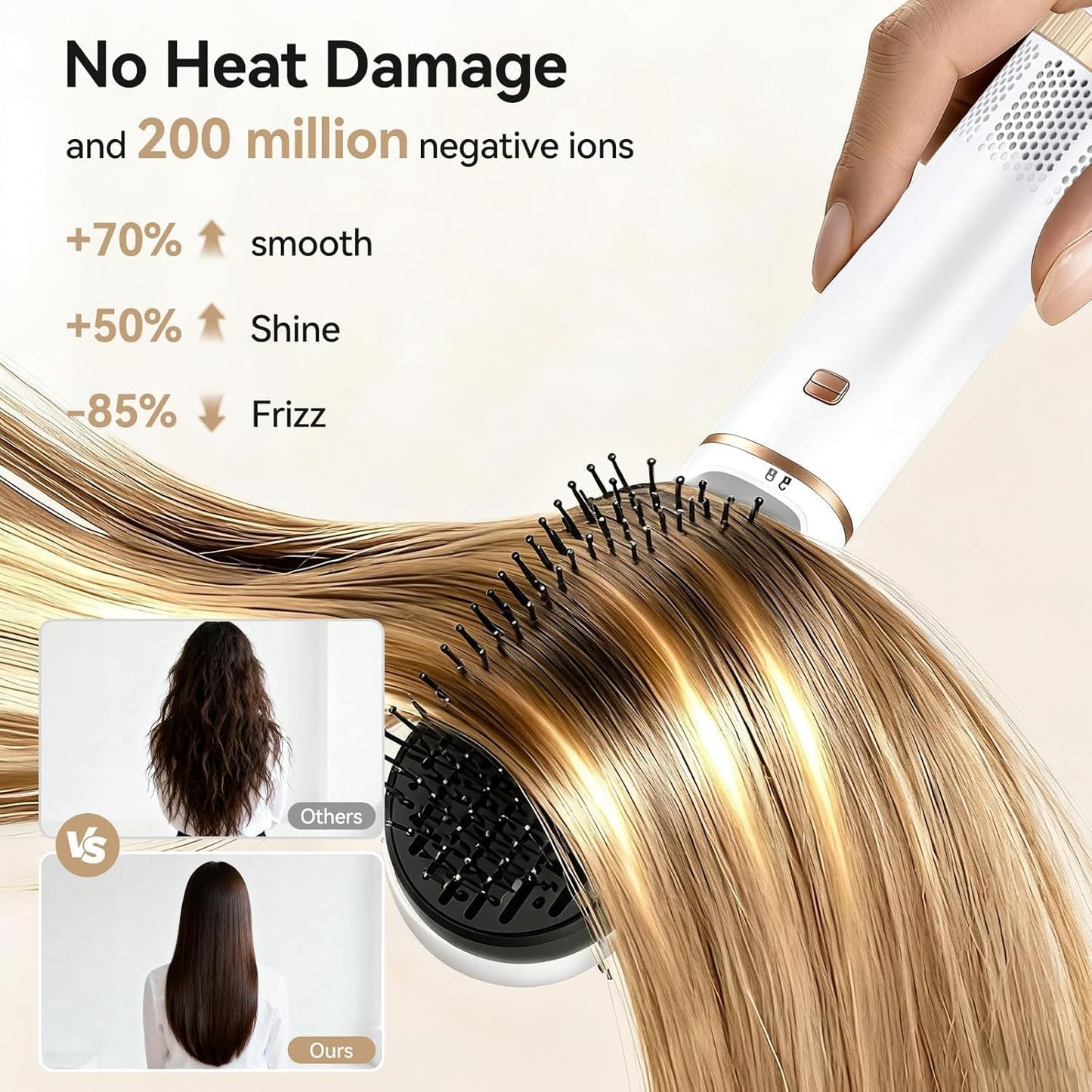 Blow Dryer Brush 5 in 1: Ionic Hot Air Styler Hair Dryer Brush Blow Dryer Set for Curling Volumizing Straightening Styling