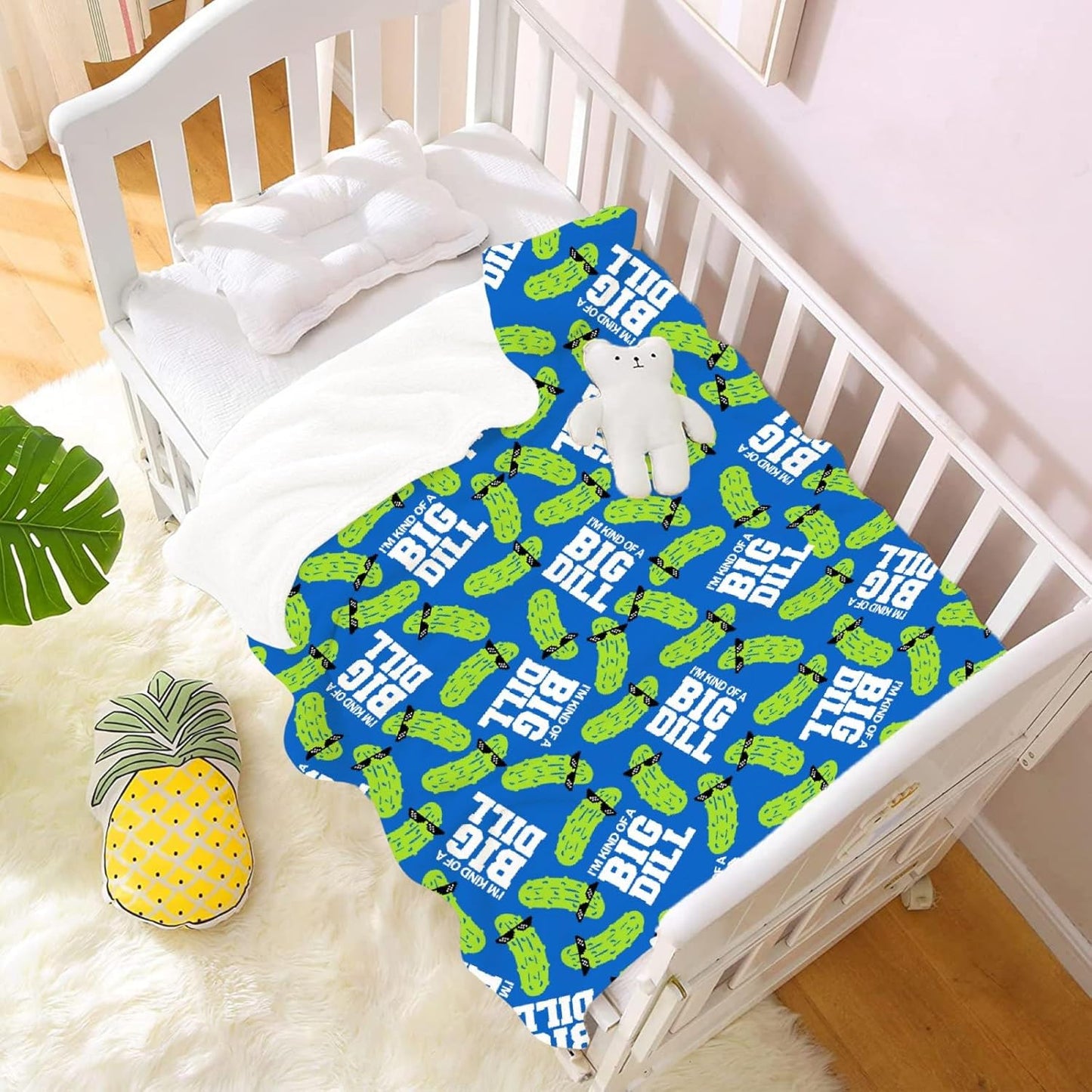 Dill Pickles Blanket Lightweight Flannel Throw Blanket Gifts for Girls Women in All Season Blanket for Bed/Couch/Sofa 40"x50" for Kids/Children