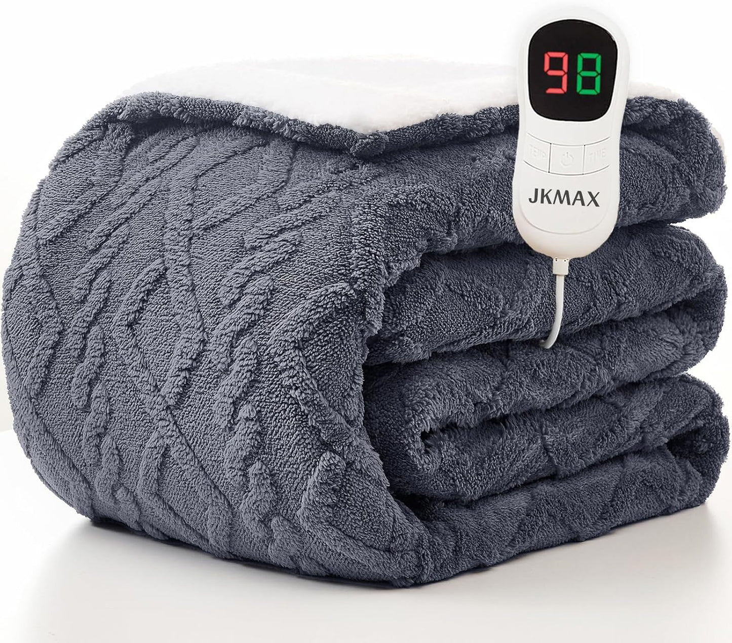 Heated Blanket Full Size - Premium Soft Heating Electric Blanket, Fast Heating with 10 Heating Settings, 5 Time Settings, Machine Washable - Perfect for Winter & Cold Nights (72"x84", Grey)