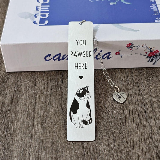Cat Metal Bookmark, Cute Book Marks for Reading Women, Kids, Men, Book Lovers, Friends - Durable & Rustproof Book Accessories, Cat Lovers Gift (Bicolor Cat-6)
