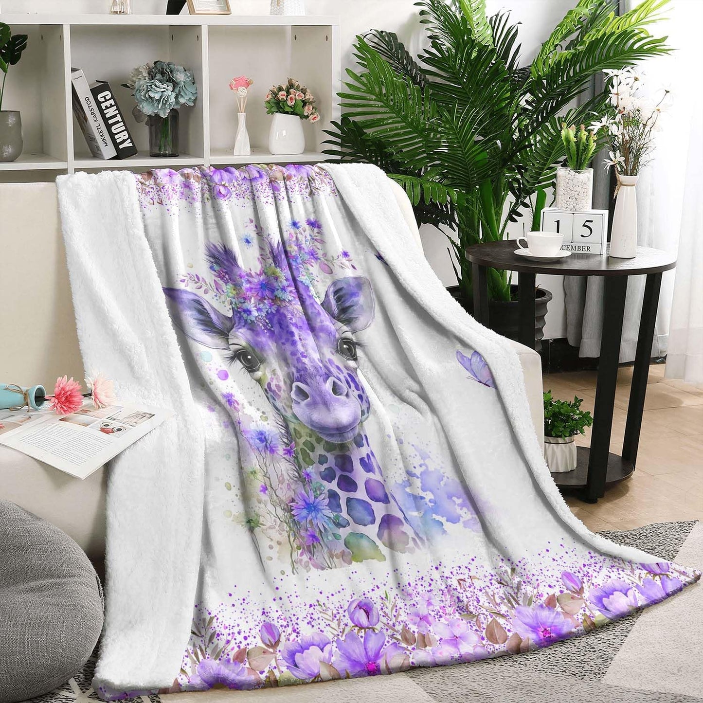 Giraffe Blanket for Women -Throw Blanket for Couch Bed Sofa 50x60 inches