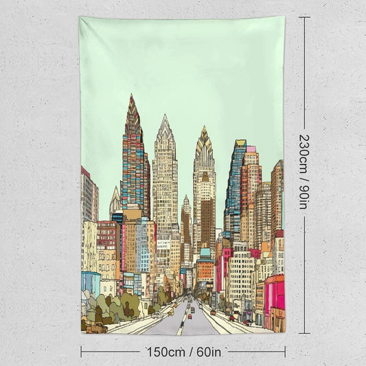 FodPand Austin Texas Tapestry Anti-fading Wall Tapestry with Installation Kit Backdrop Banner Multipurpose Aesthetic Tapestries Boho Wall Art Hanging Decorative Blanket 60"x90"
