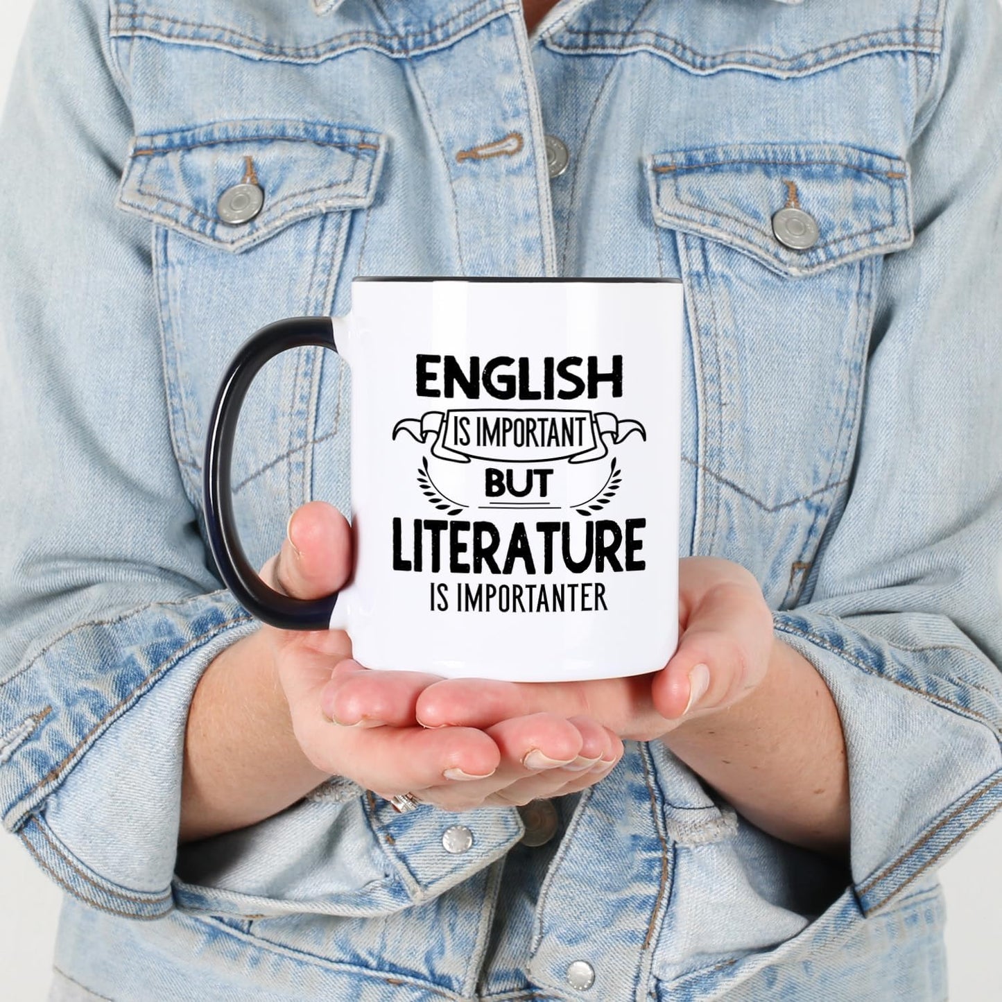 Casitika Literature Mug. English Important Literature Importanter. Funny 11oz Teacher Cup. Gift for Instructors, Students, & School Faculty and Graduation. (Literature)