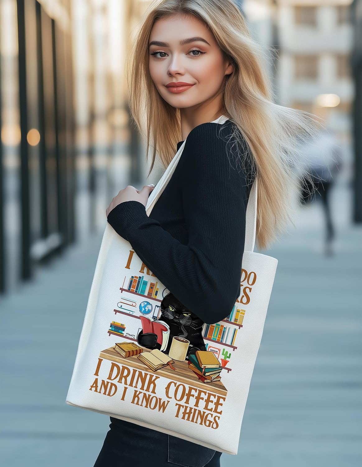 Gifts for Women, Canvas Tote Shopping Reusable Grocery Gift Bags