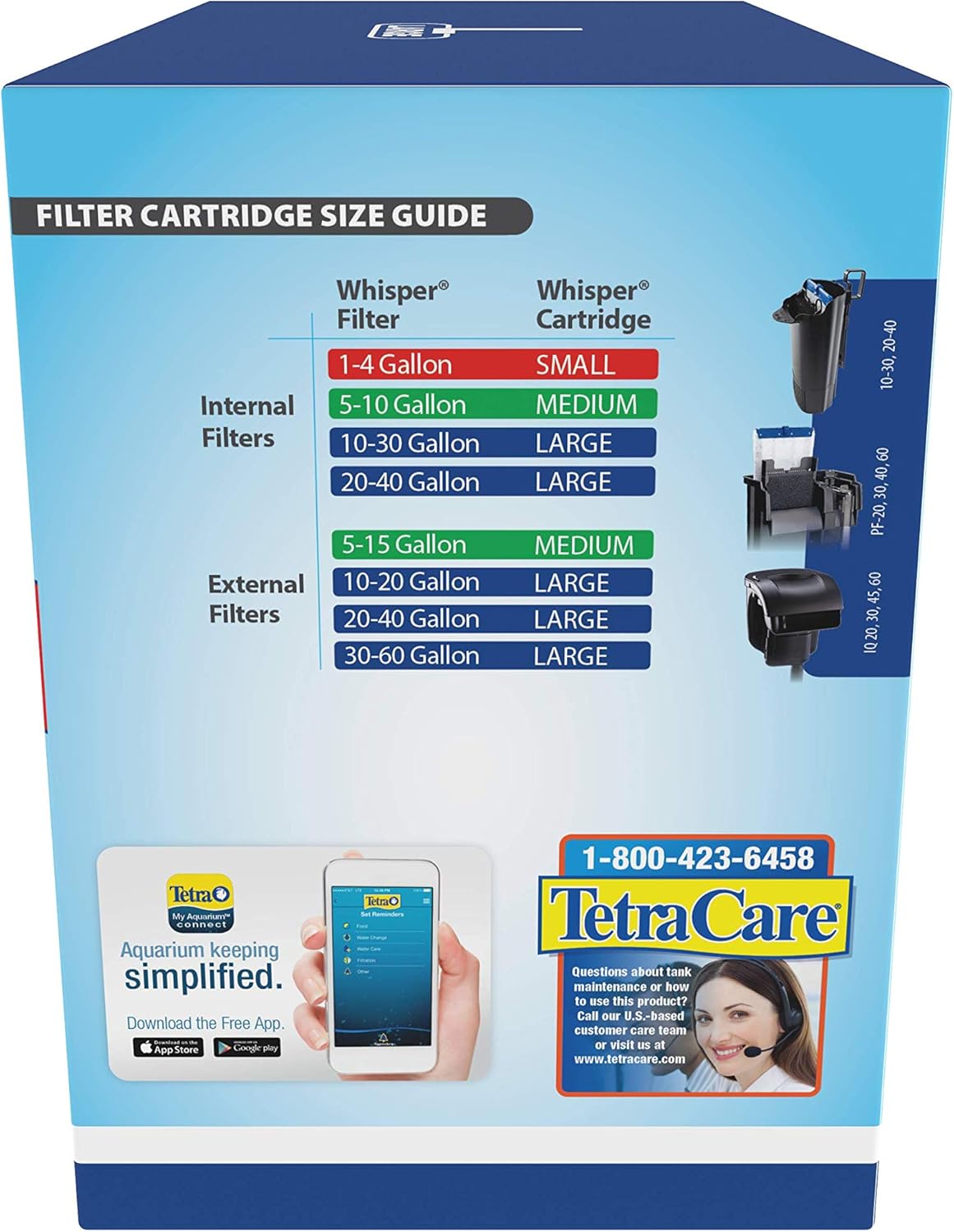 Tetra Whisper Bio-Bag Filter Aquarium Cartridges, Large Filter for Freshwater and Marine Fish, Removes Odors and Discoloration, Easy to Assemble, 12 Large Blue Filters