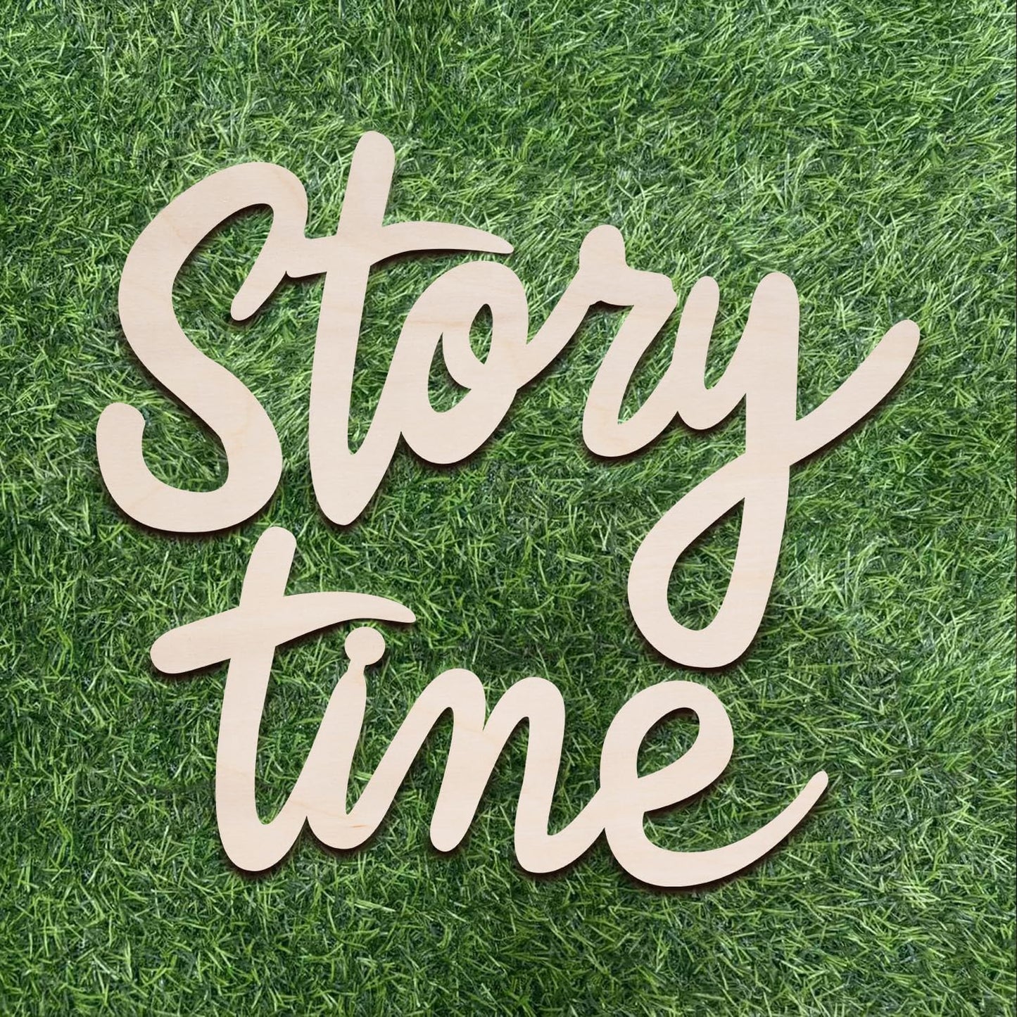 Wooden Storytime Sign for Backdrop, Wooden Letters Reading Corner, Boho Nursery Decor Quotes Kids Reading Nook Wall Art for Kids' Nursery & Playroom