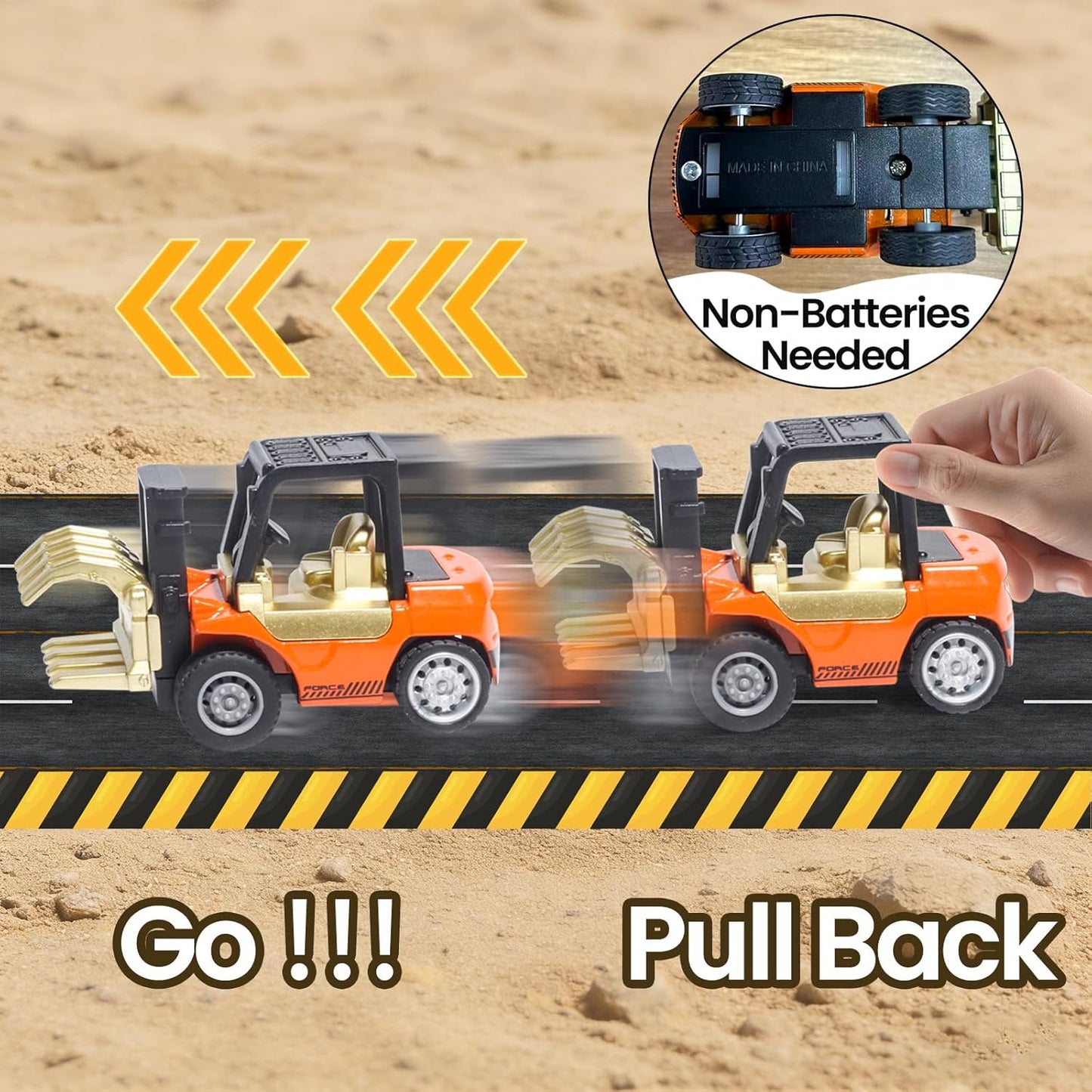 Oriate Diecast Construction Trucks Toys For Boys Girls Age 3 4 5 6 Years Old, Pull Back Cars Set For Engineering Kids,Sandbox Travel Mini Metal Toy Truck Excavator, Christmas Birthday Class Kids Gifts