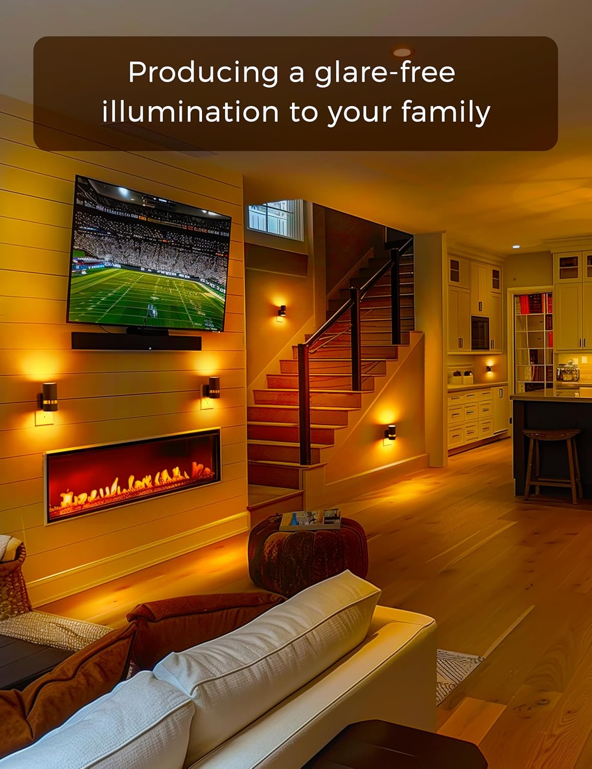 L LOHAS LED Night Lights Plug into Wall, Dusk to Dawn Sensor, Amber Night Light Plug in for Kids, 0-100LM, Ideal for Bedroom, Hallway, Stairs, Nursery, 2 Pack