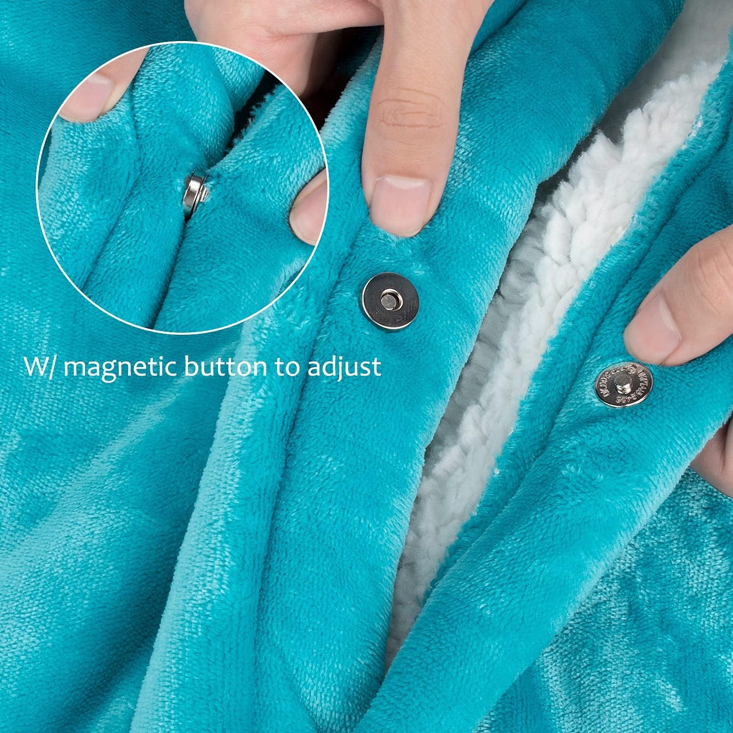 Tirrinia Poncho Blanket Super Soft Comfy Plush Wearable Fleece 2-in-1 Blanket for Adult Women Men Kids