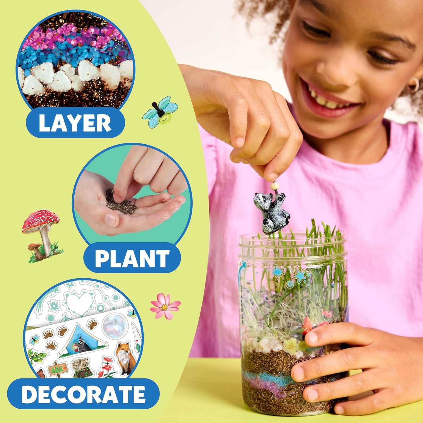 Creativity for Kids Grow 'N Glow Terrarium Kit - Educational Science Kits| Easter Basket Stuffers for Kids Gifts for Boys and Girls| Craft and STEM Projects (Ages 6+)