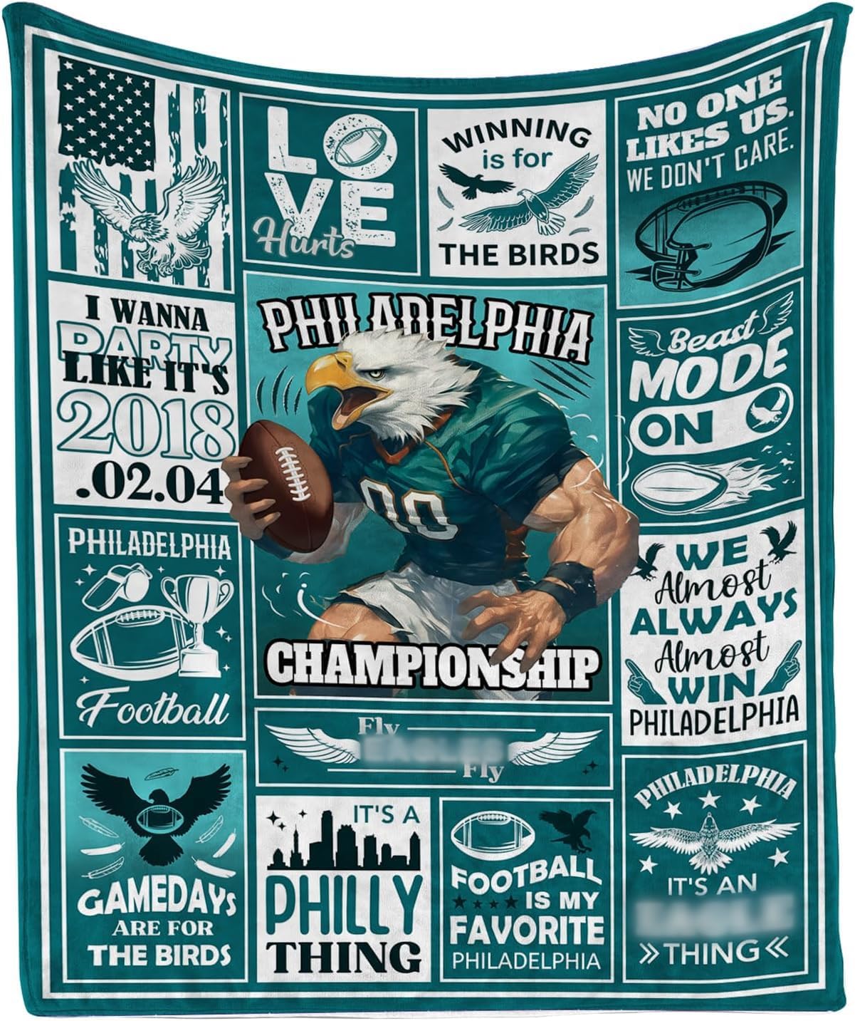 Football Blanket Gifts for Men, Cozy Soft Throw Blanket, Football Fan Gifts for Men Women, Birthday Christmas 60" x 50" Gifts for Boys Girls