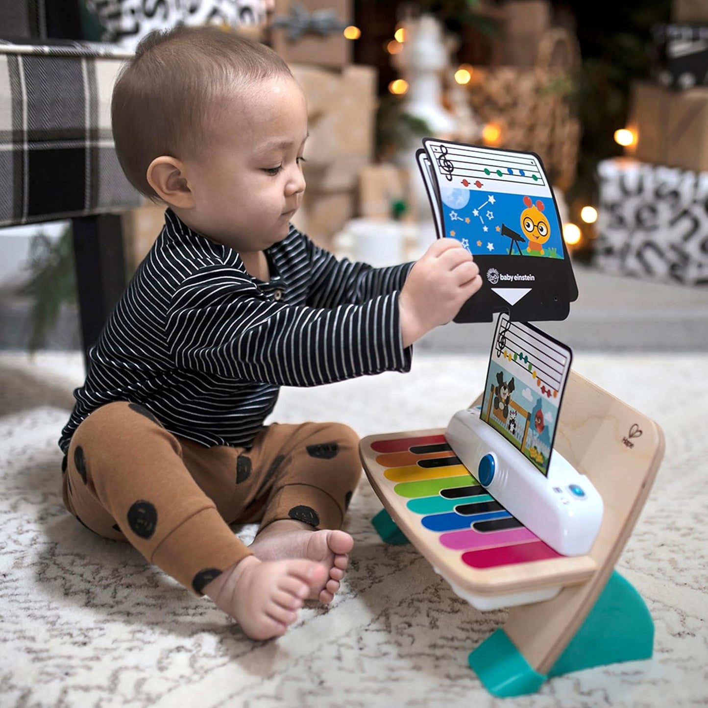 Baby Einstein and Hape Magic Touch Piano Wooden Musical Toddler Toy, Age 6 Months and Up