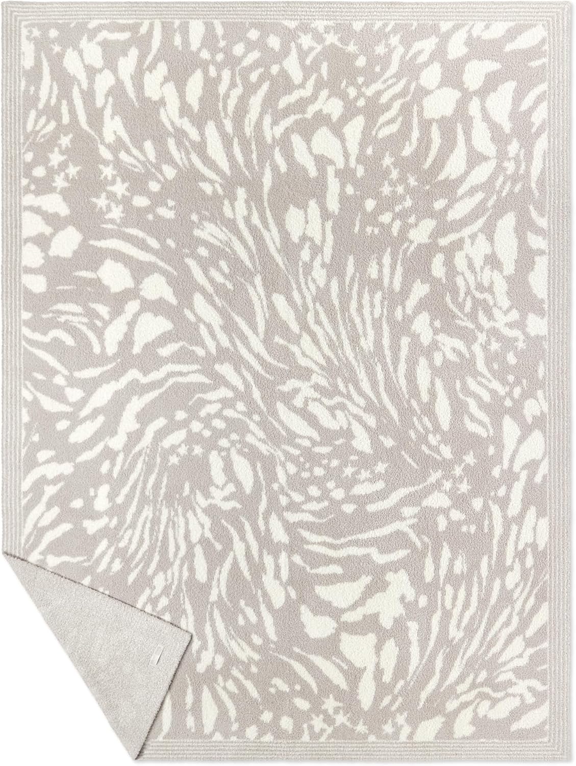 Barefoot Dreams® CozyChic® Star Animal Throw, Cream-Sandstone, 54"x72"