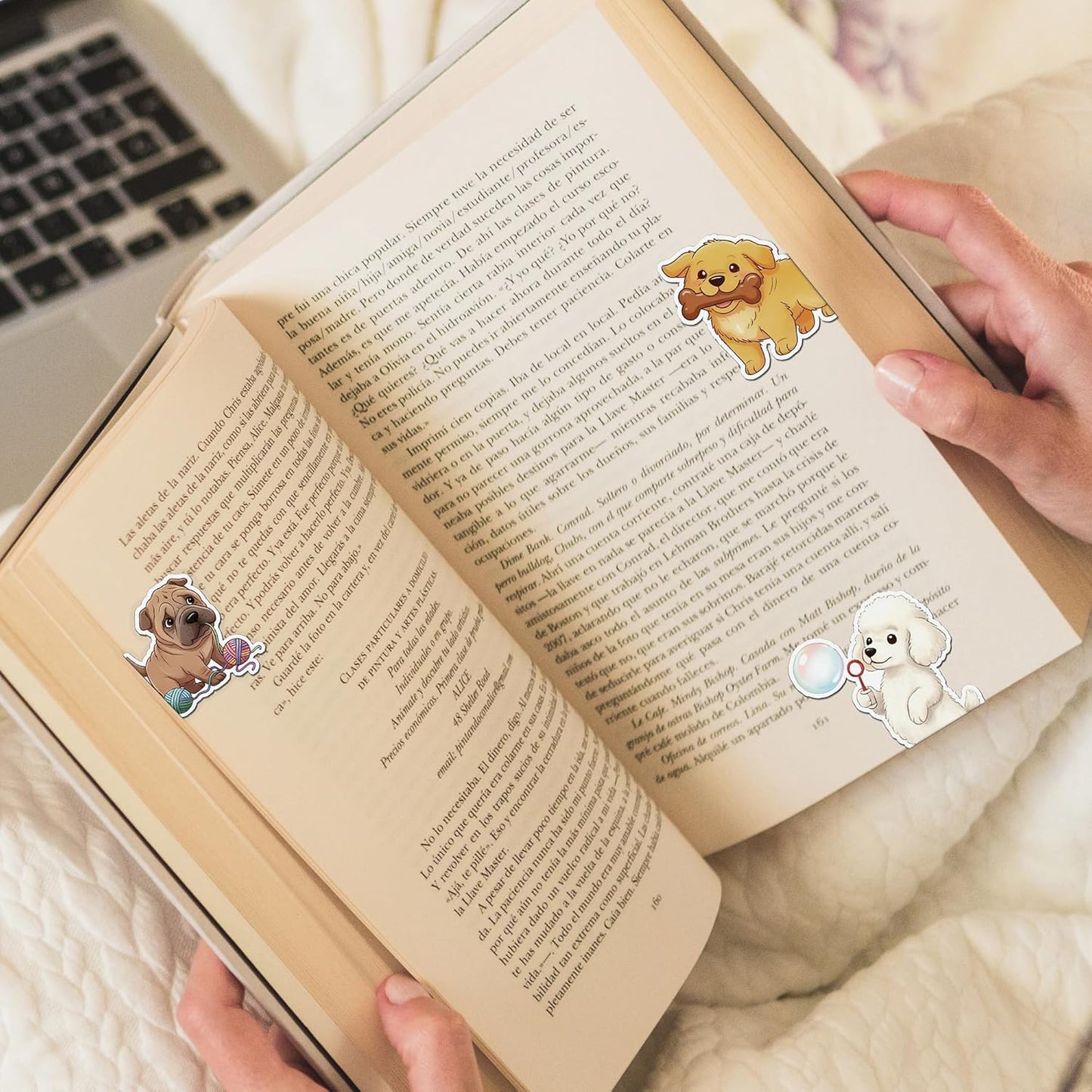 Dog Magnetic Bookmarks Gifts - 8 Pcs Cute Animals Bookmark for Women Kids Pet Dogs Lovers Students Funny Page Clips School Office Reading Accessories Bookworms Gift for Birthday Christmas