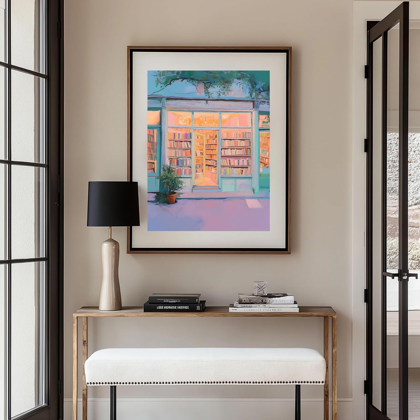 Medpol Boho Reading Nook Wall Art Minimalism Literary Wall Decor Book Lover Gift Vintage Literary Print Cozy Bookstore Canvas Art Poster for Living Room Study Decor Aesthetics Unframed8x12inch