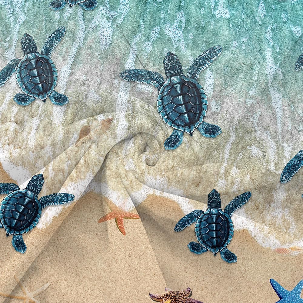 Sea Turtle Throw Blanket, Sea Turtle Blanket Gift for Women Men, Tropical Beach Decor for Bedroom, Turtle Gifts for Boys Girls Teens, Ocean Coastal Beach for Adult Kids Home Room Decor, 50X60inch