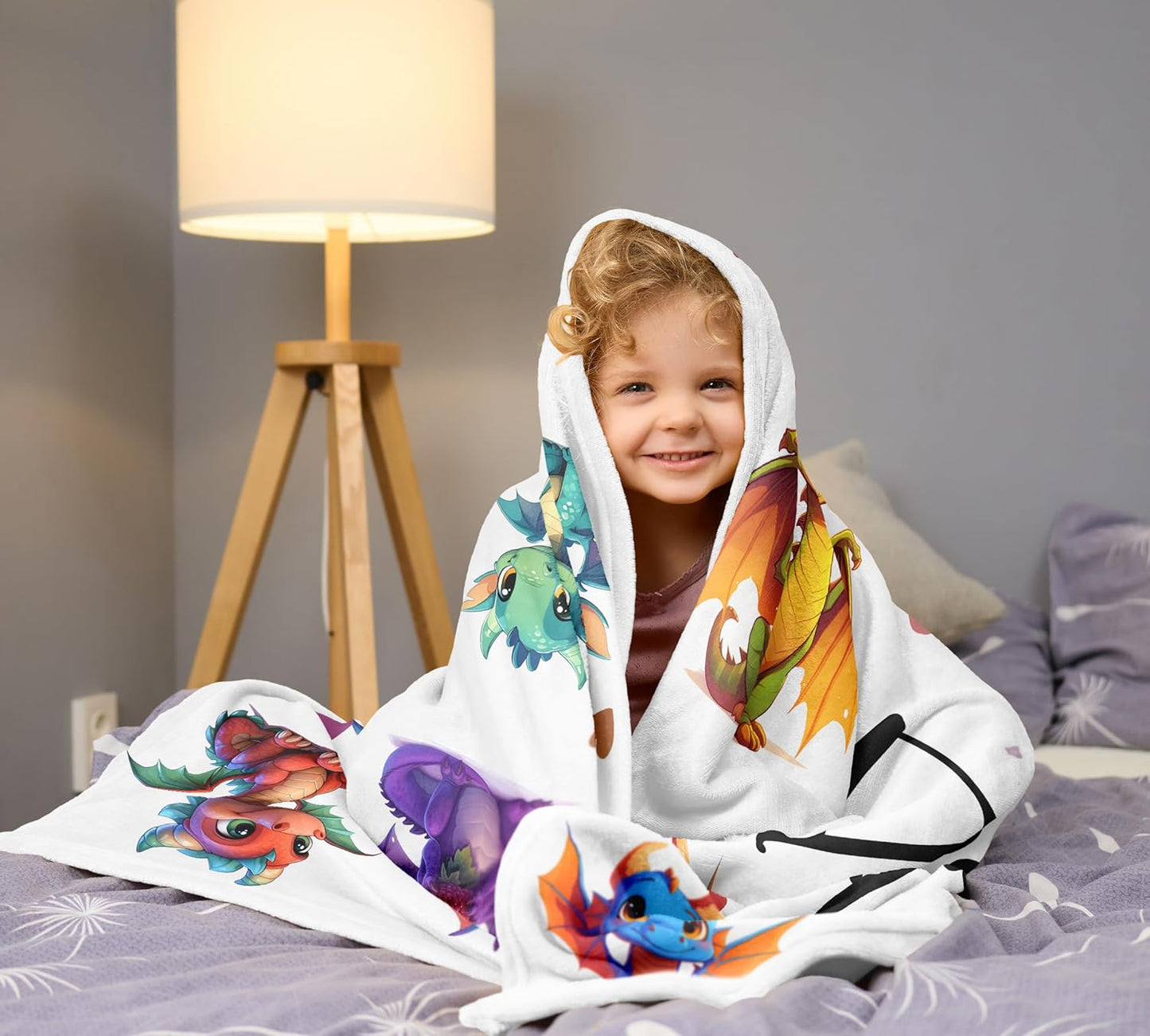 Dragon Blanket 40"x50", Dragon Gifts for Girls Boys Kids, Dragons Gifts for Women, Just a Girl Who Loves Dragons Soft Cozy Flannel Throw Blankets