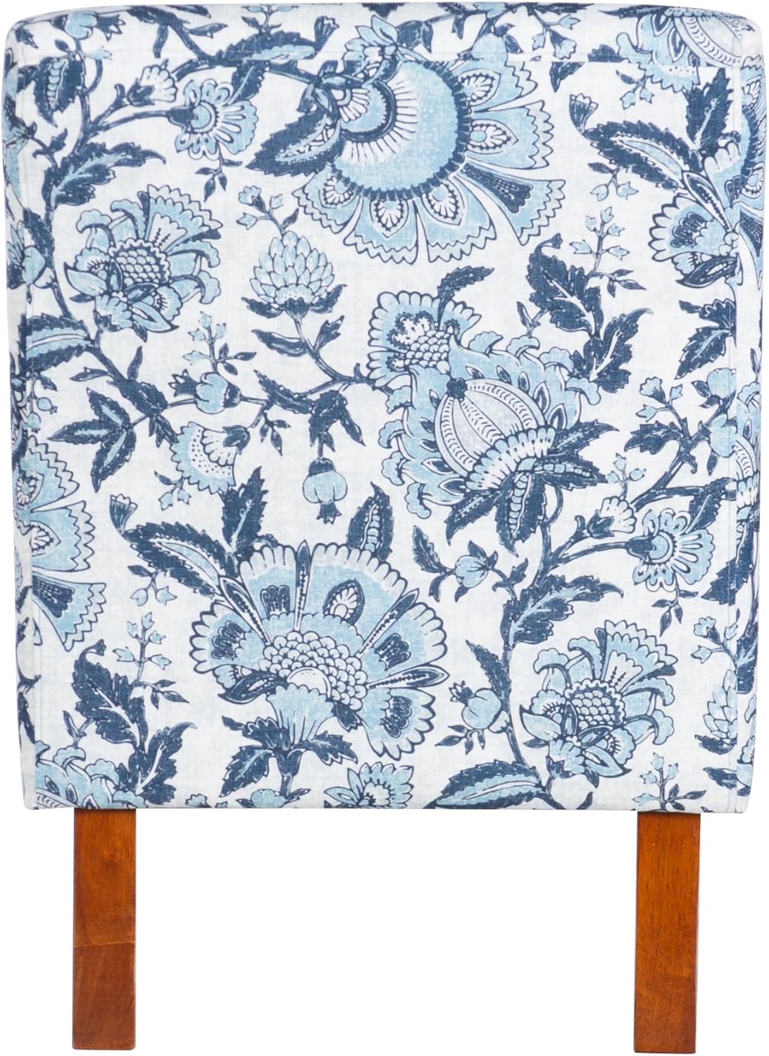 Linon Lily Blue and White Floral Paisley Upholstered Accent Chair