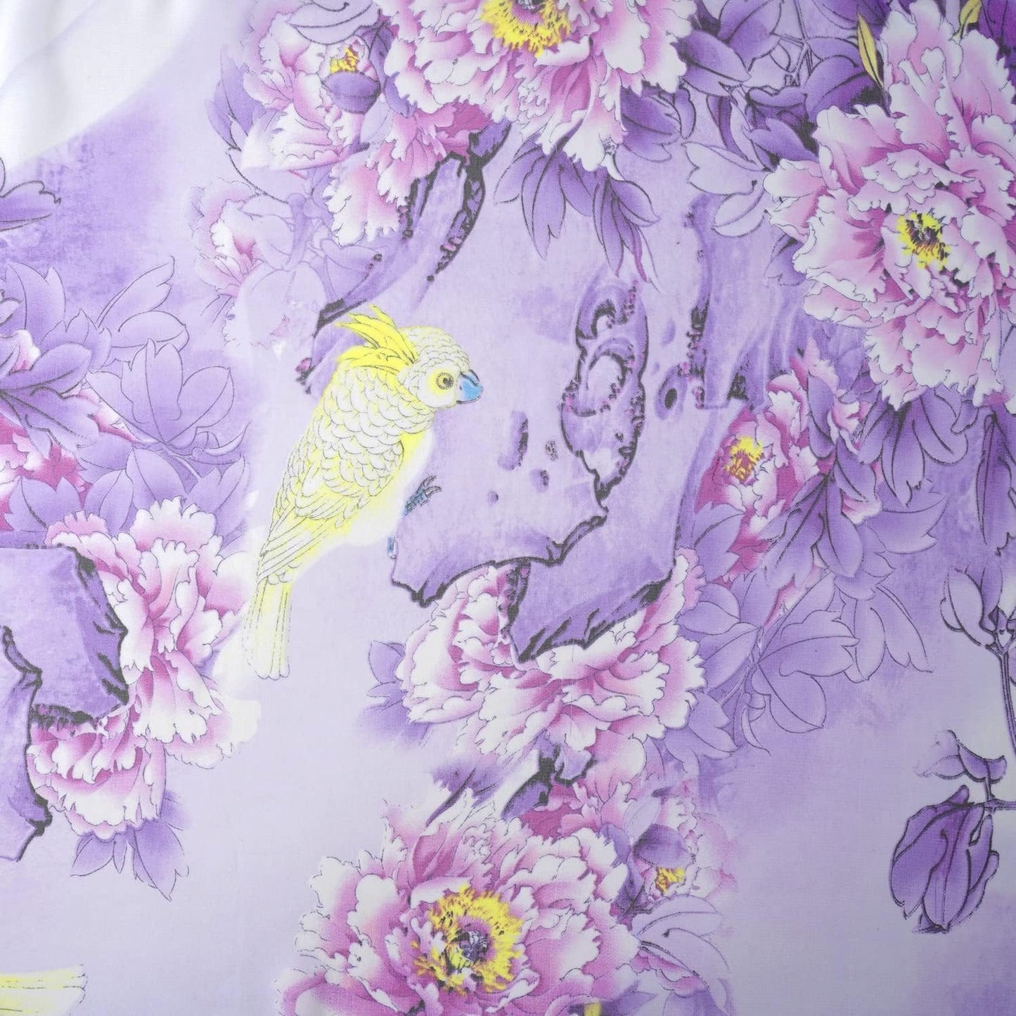 E-Clover Herebuy - Unique Women's Floral Scarves: Chiffon Flowers & Birds Printed Scarf