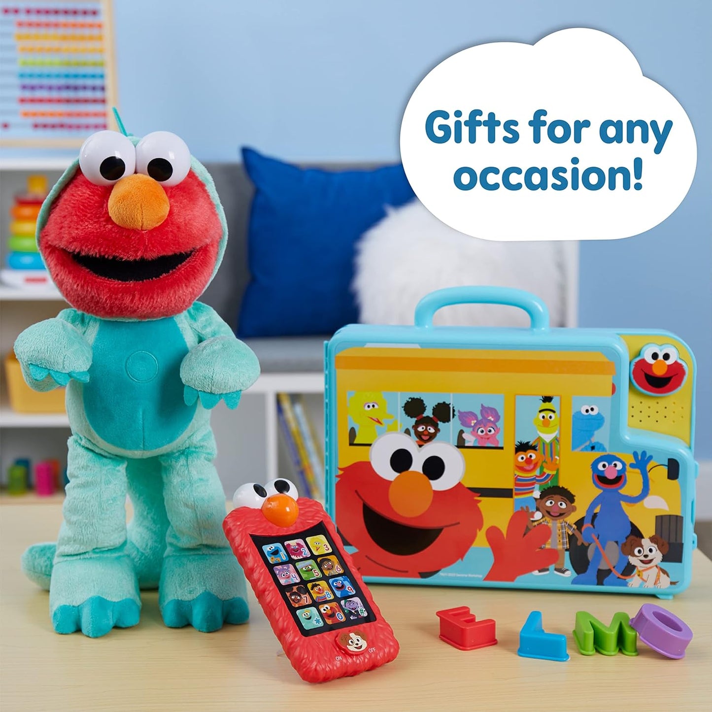 Sesame Street Learn with Elmo Pretend Play Phone, Learning and Education, Kids Toys for Ages 2 Up by Just Play