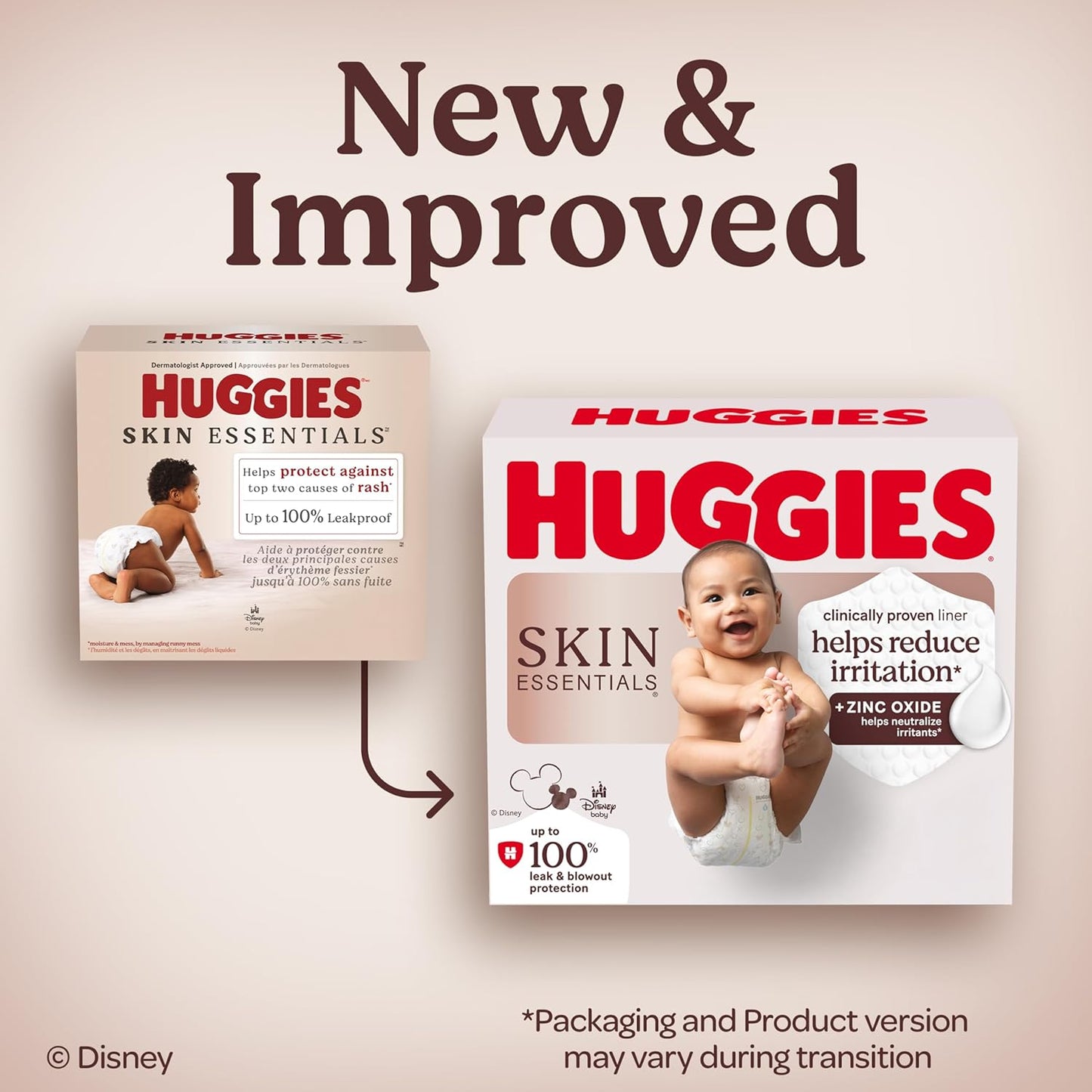 Huggies Size 3 Diapers, Skin Essentials Baby Diapers, Size 3 (16-28 lbs), 66 Count, Packaging May Vary