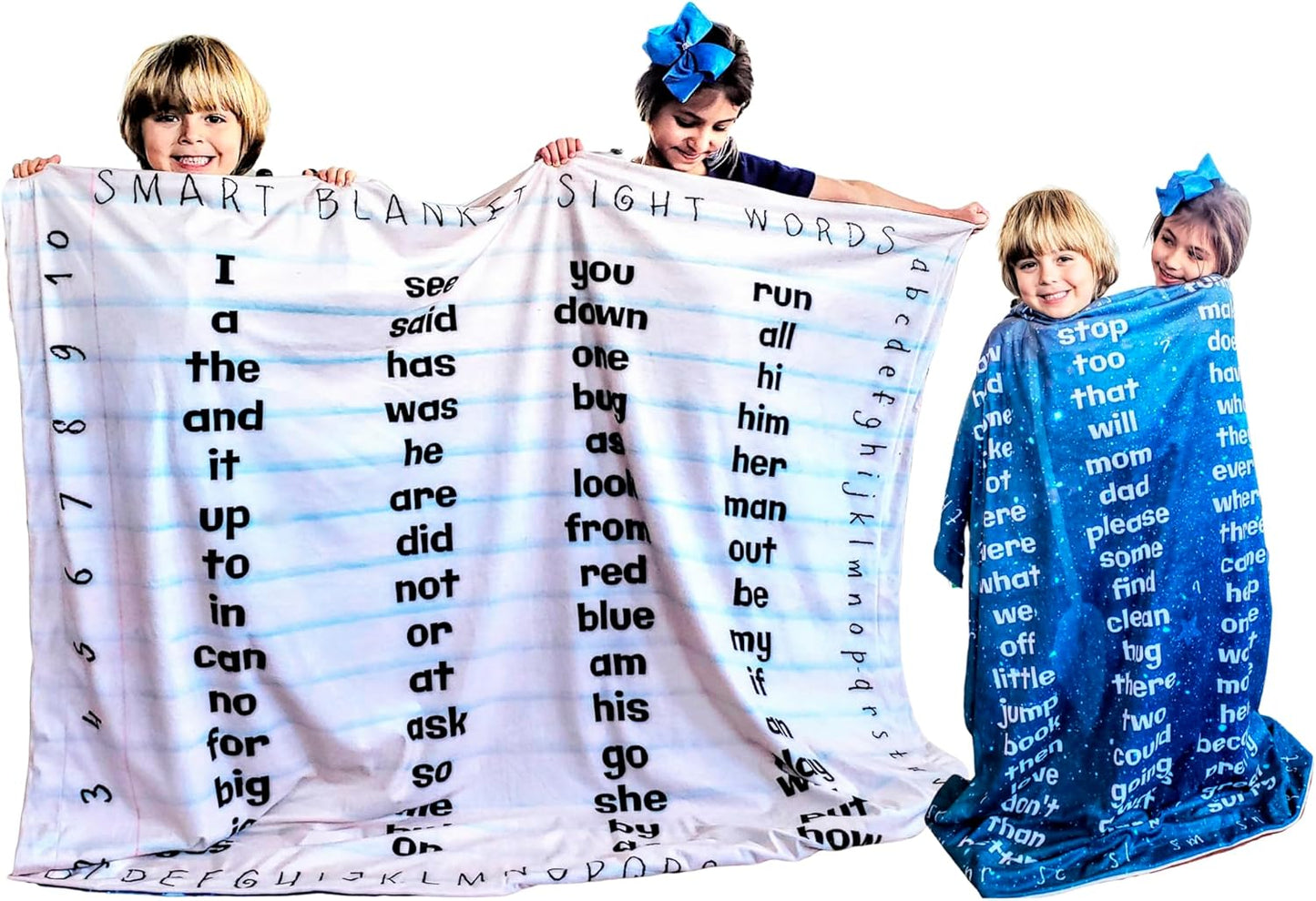 Birdy Boutique Learning Blanket® – Sight Words Edition – Soft ABC Blanket for Toddlers – 50" x 60" Educational Throw