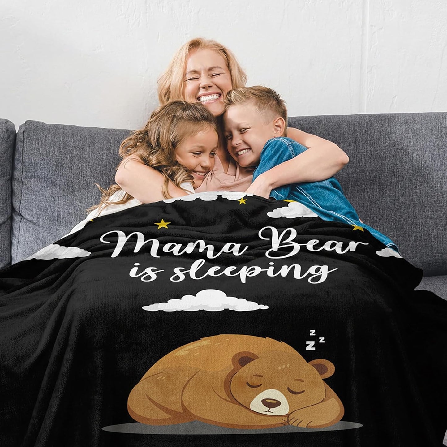 FILO ESTILO Mom Blanket in Gift Ready Packaging | Cozy Dyed Fleece Throw Blanket 50"x60" for Couch or Bed - Unique Mom Gift for International Women's Day | Special Present from Daughter or Son